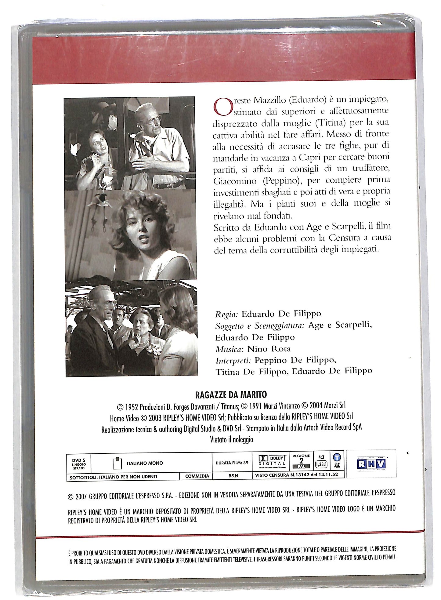 EBOND Il Cinema di Eduardo - Ragazze da marito EDITORIALE DVD DB580128