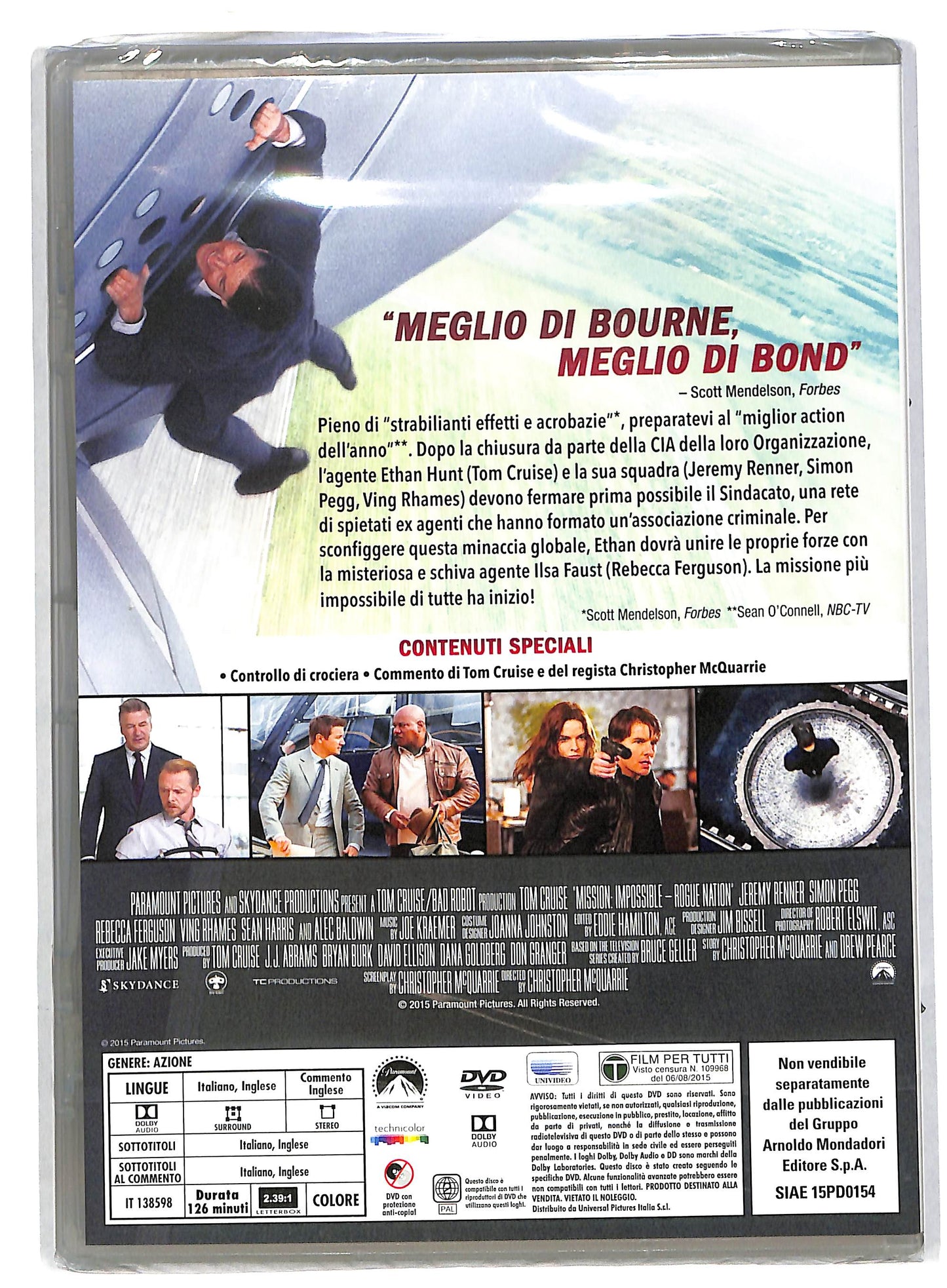 EBOND Mission impossible rogue nation EDITORIALE DVD DB580141