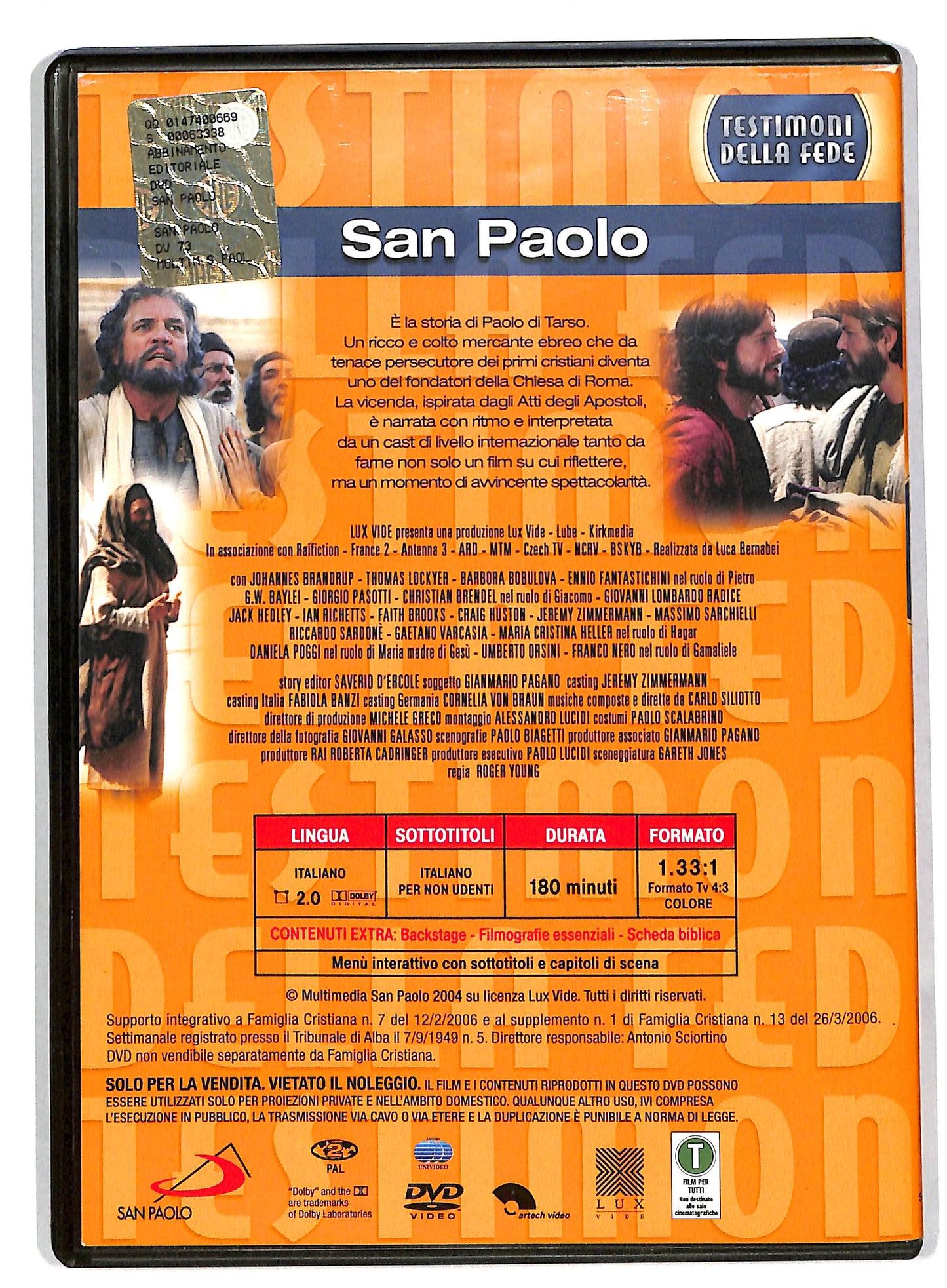 EBOND San paolo - testimoni della fede vol 1 EDITORIALE DVD DB581106