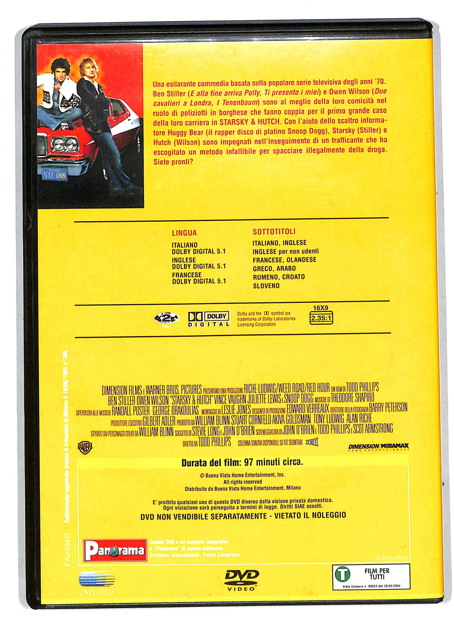 EBOND Starsky e Hutch EDITORIALE DVD DB581608