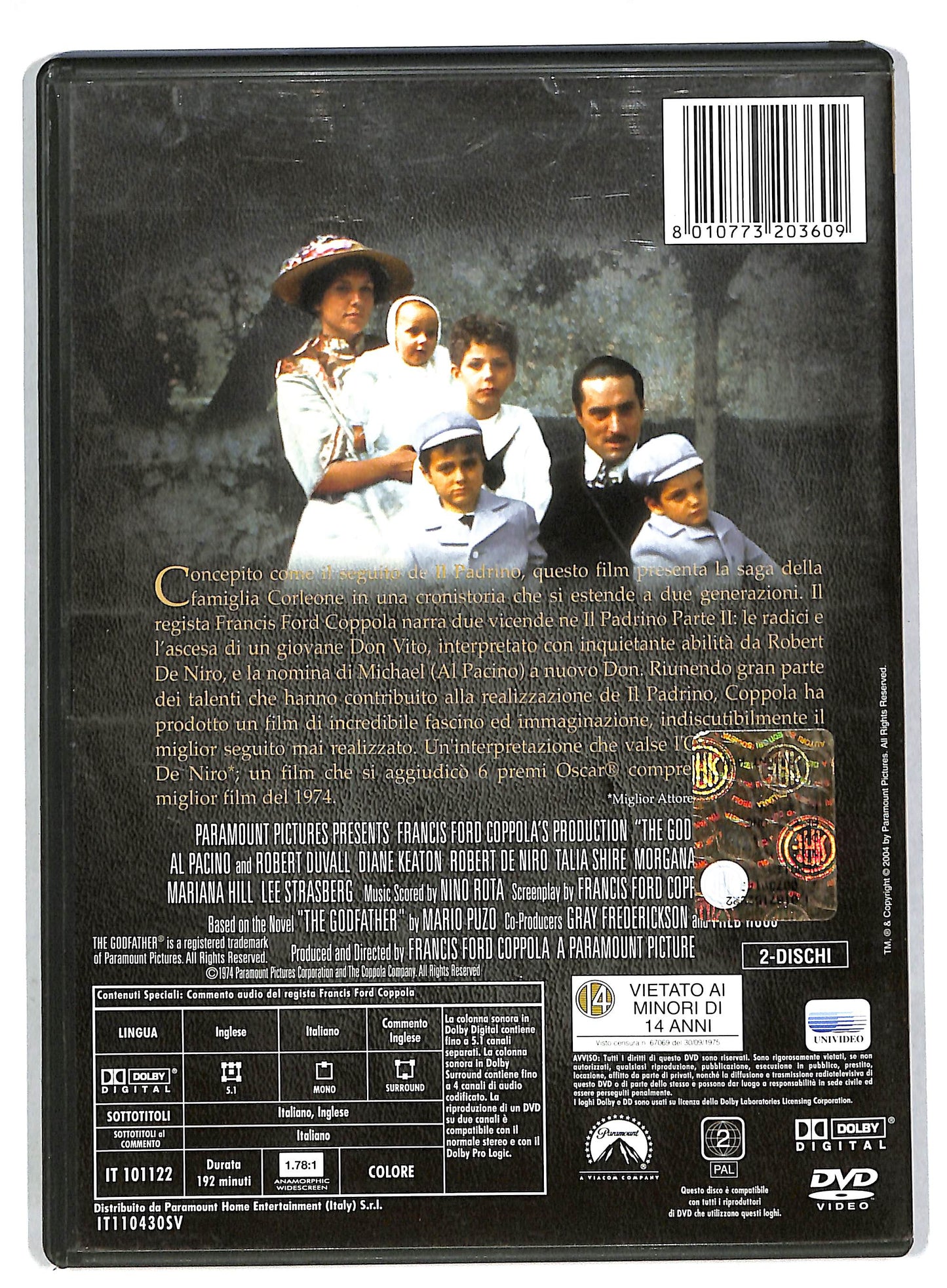 EBOND Il padrino parte II - 2 dischi DVD DB581645