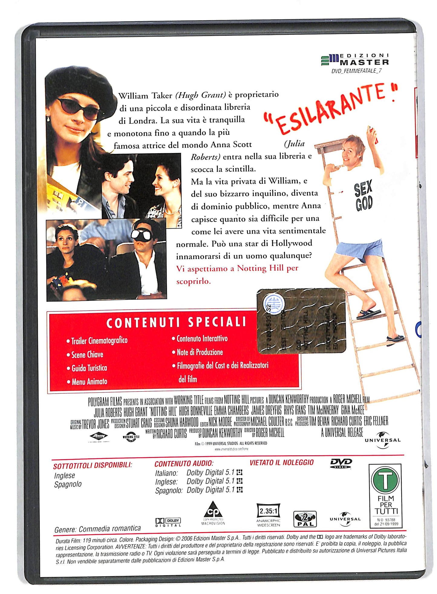 EBOND Notting Hill EDITORIALE DVD DB581647