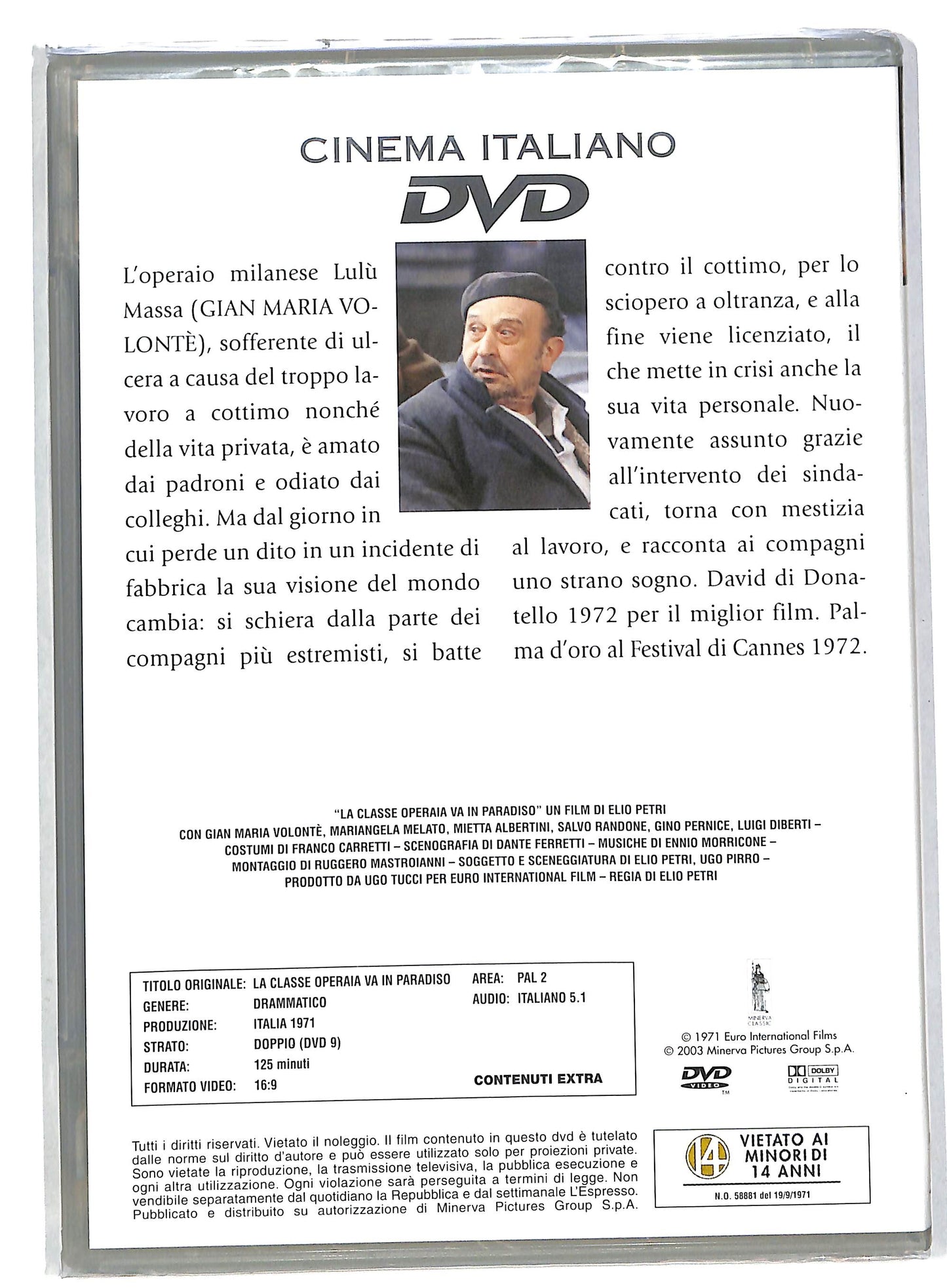 EBOND La classe operaia va in paradiso EDITORIALE DVD DB581659