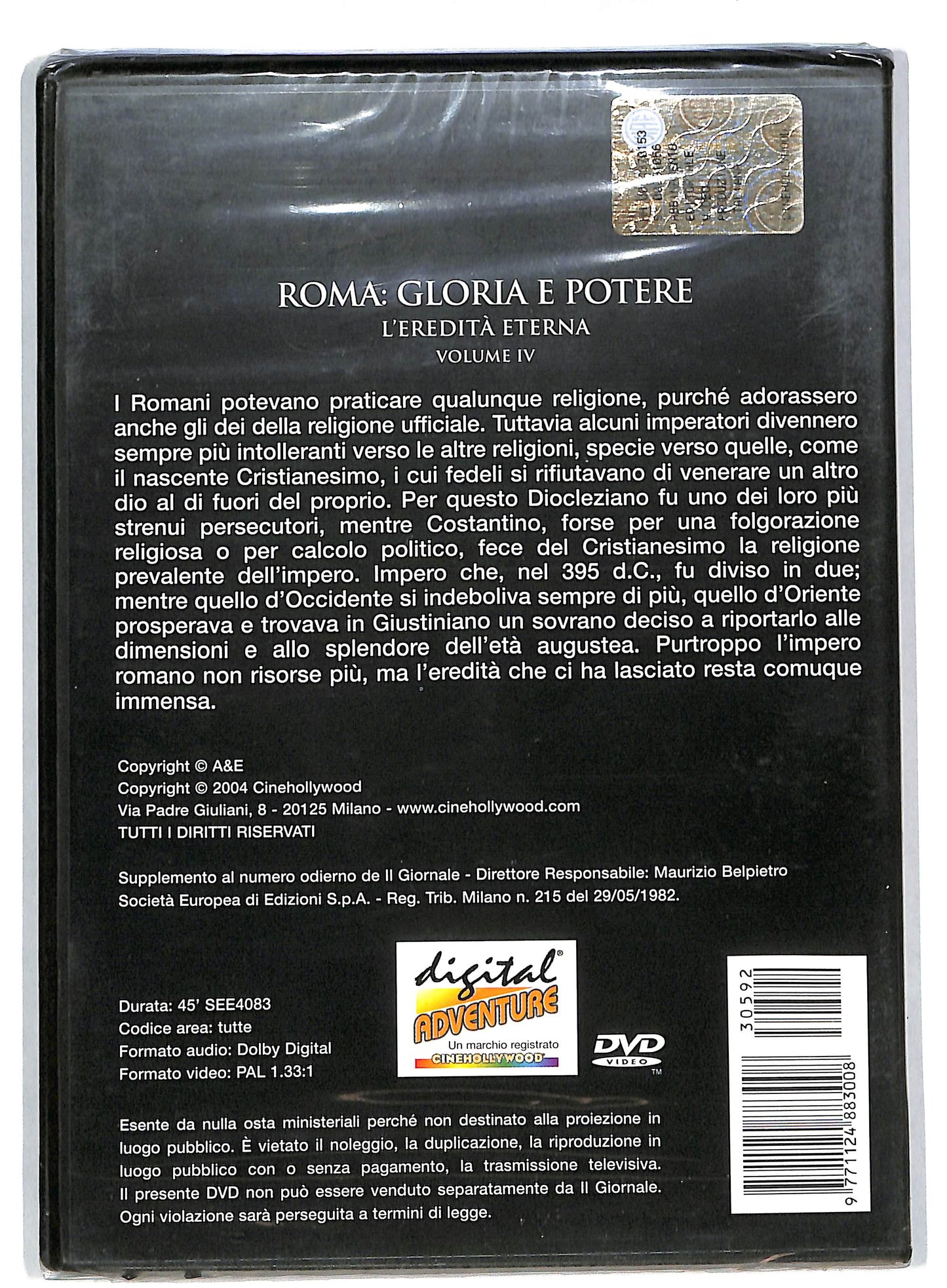EBOND Roma Gloria e Potere Vol 1 EDITORIALE DVD DB582407
