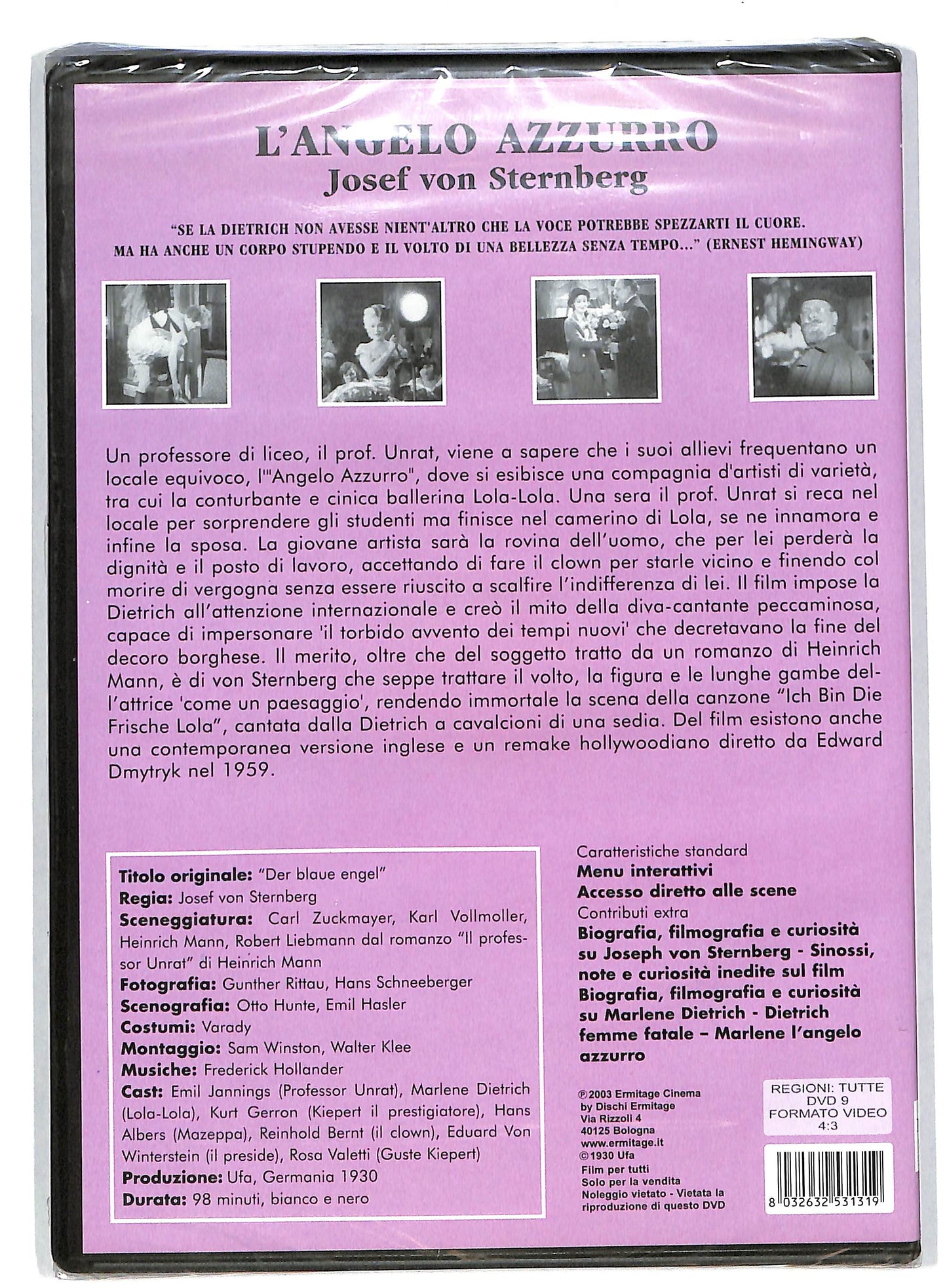 EBOND L'angelo azzurro EDITORIALE DVD DB582664