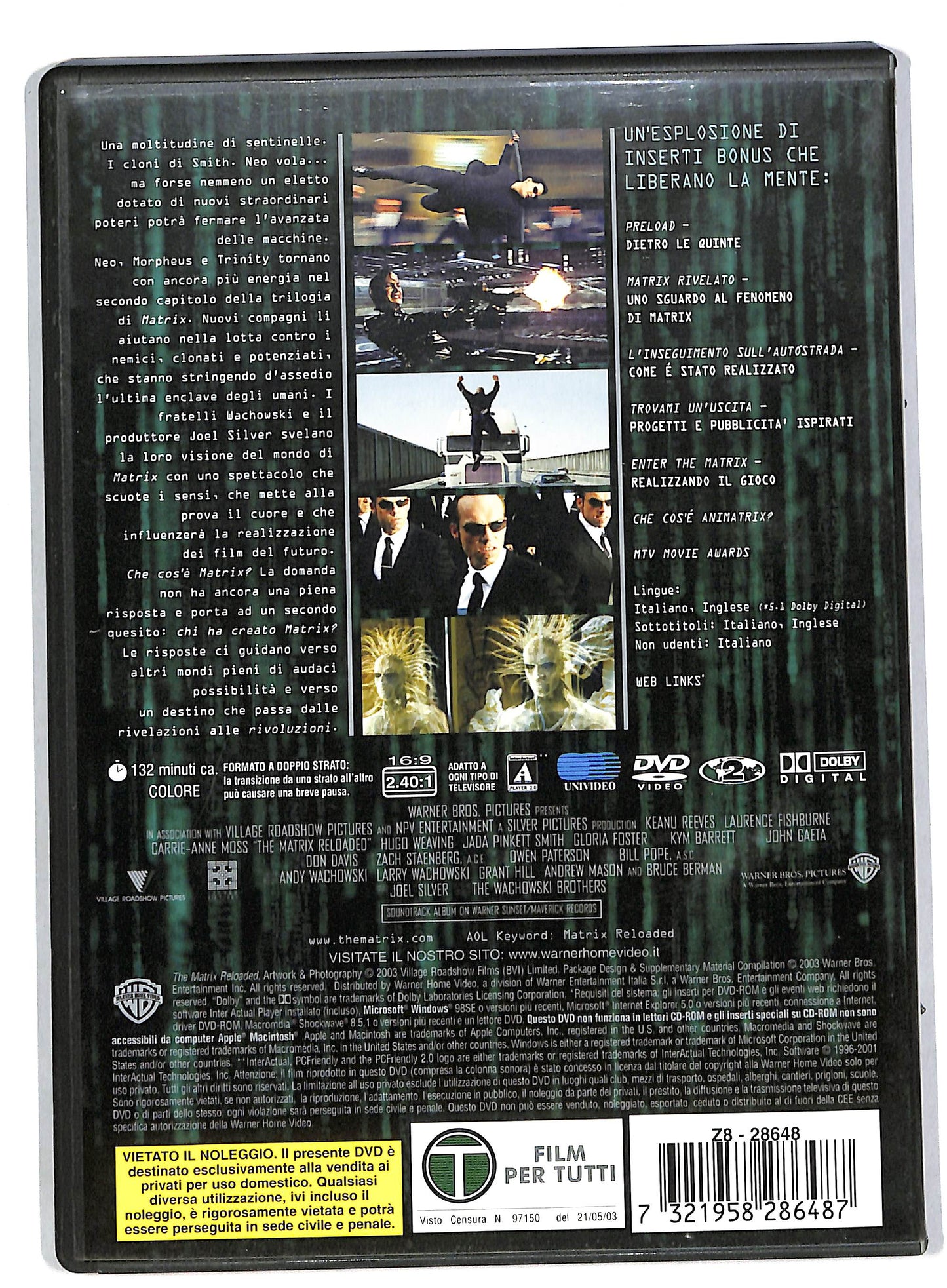 EBOND Matrix Reloaded DVD DB583924