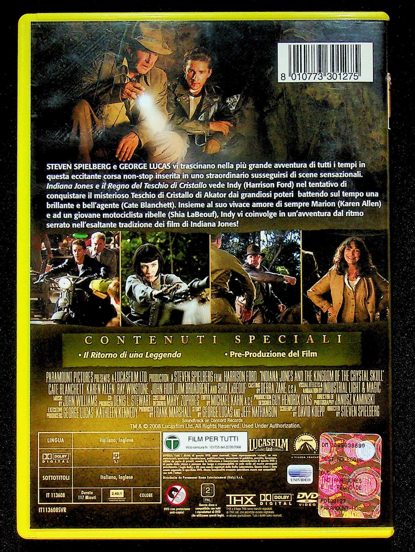 EBOND INDIANA JONES E IL REGNO DEL TESCHIO DI CRISTALLO DVD DL001447