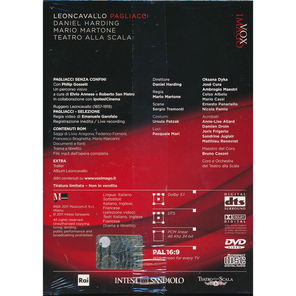 EBOND Leoncavallo - Pagliacci - Daniel Harding - Mario MArtone - Teatro alla Scala - Vox Imago