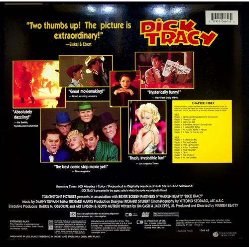 EBOND Dick Tracy (1990) Laser Disc Ntsc