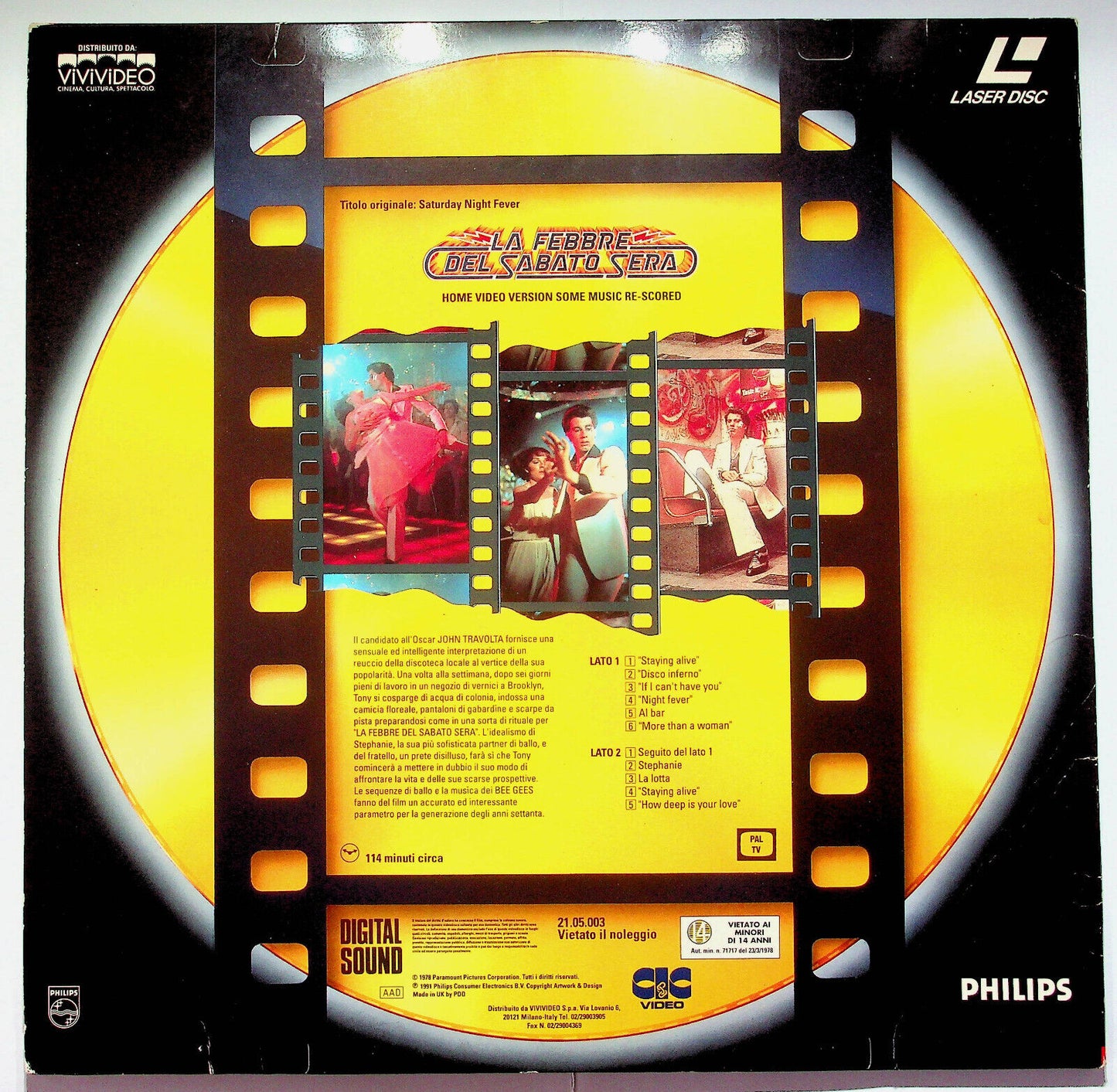 EBOND La Febbre Del Sabato Sera - Laser Disc Pal
