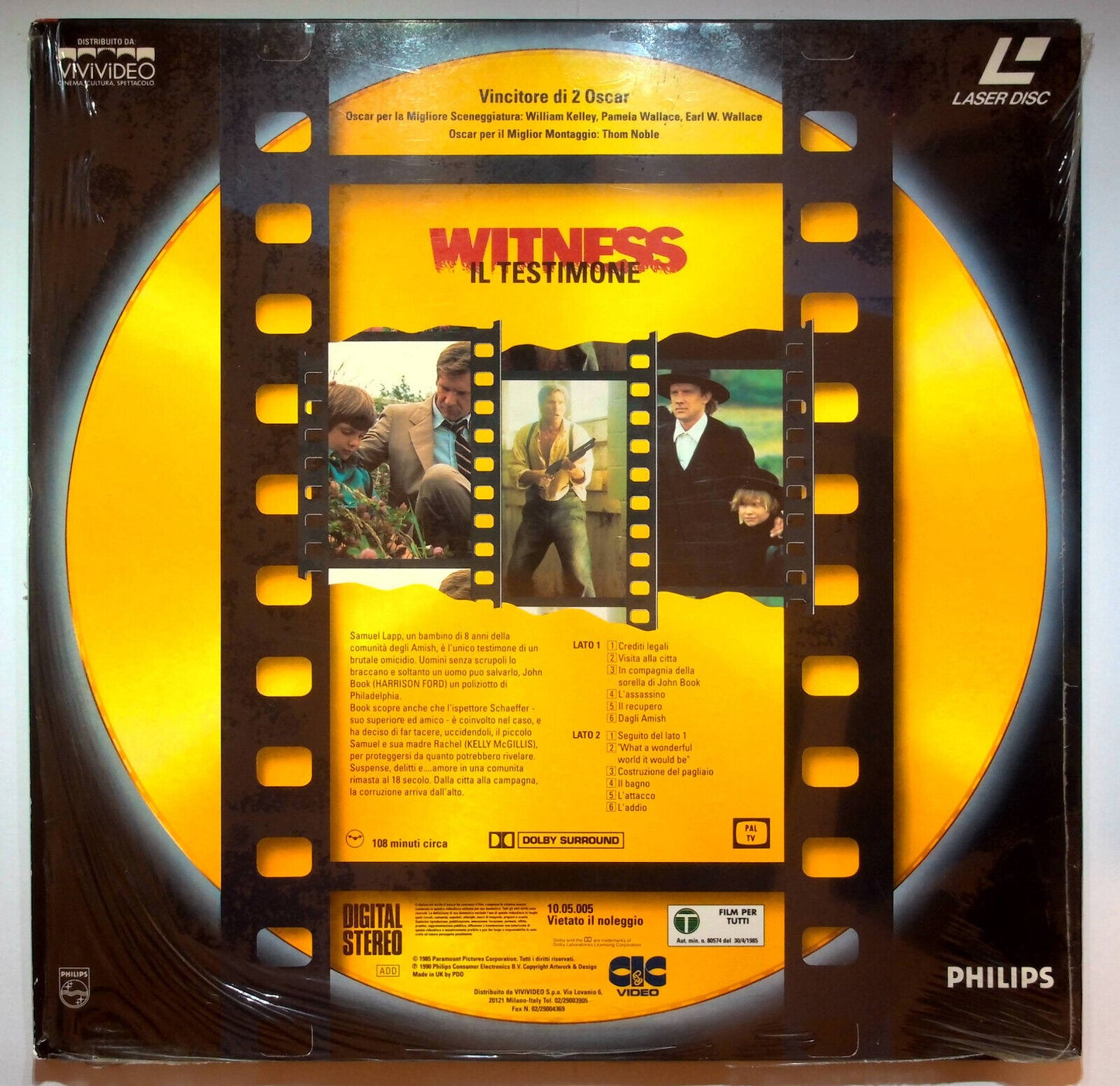 EBOND Witness Il Testimone - Laser Disc Pal