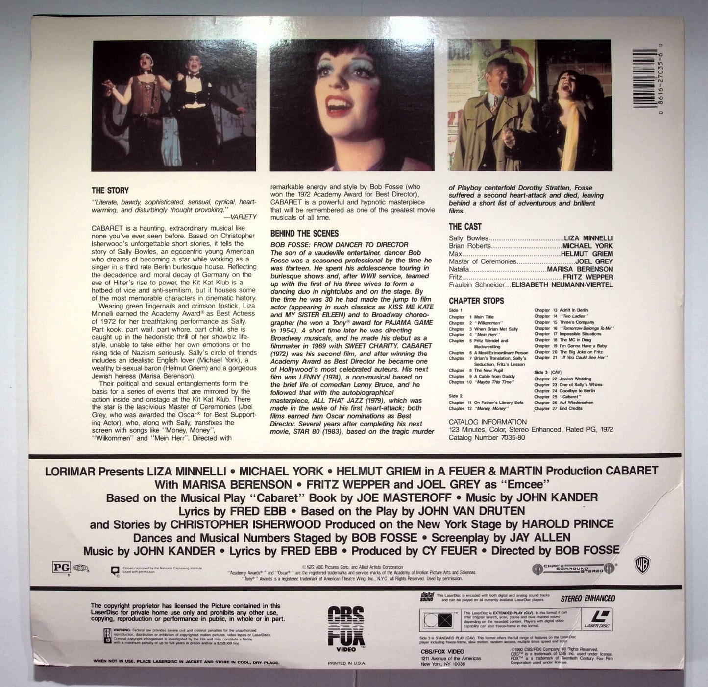 EBOND Cabaret - Uk Laser Disc Ntsc