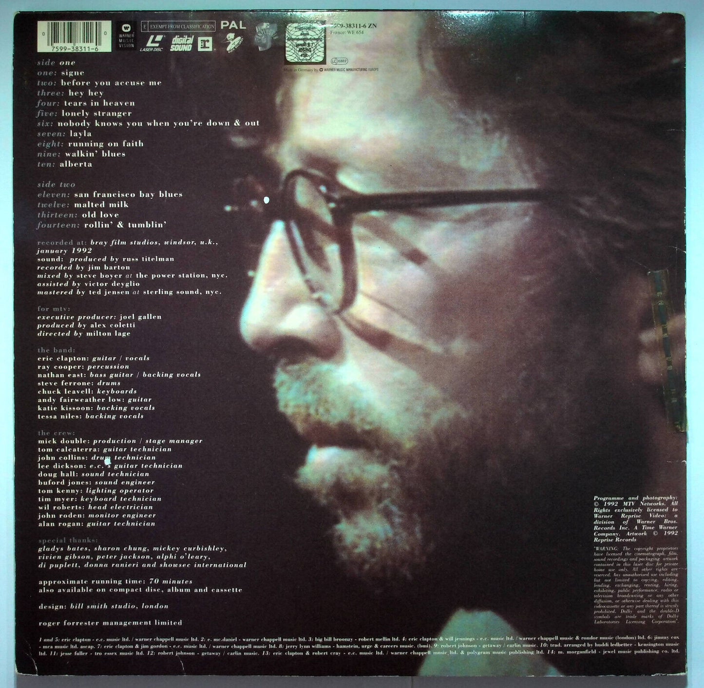 EBOND Eric Clapton Unplugged -  Laser Disc Pal