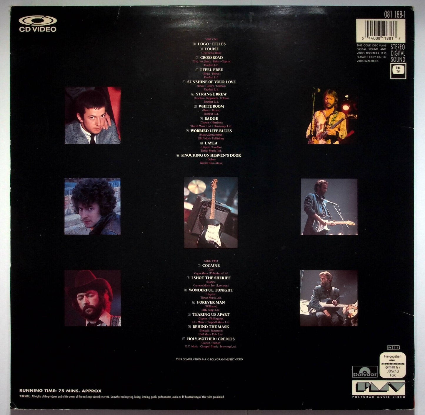 EBOND The Cream Of Eric Clapton - Laser Disc CD Video Pal
