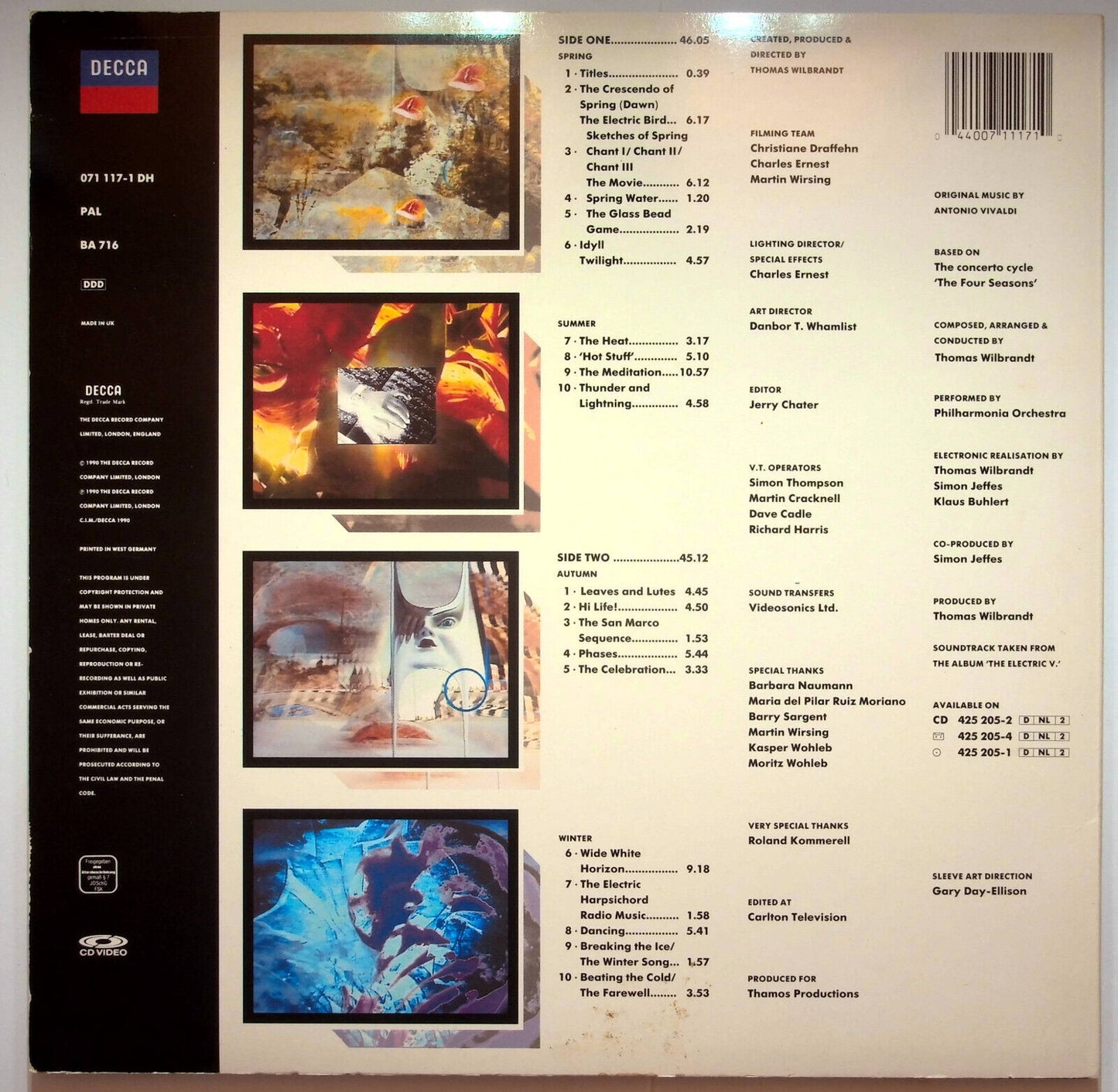 EBOND Thomas Wilbrand - The Electric V. - Laser Disc CD Video Pal