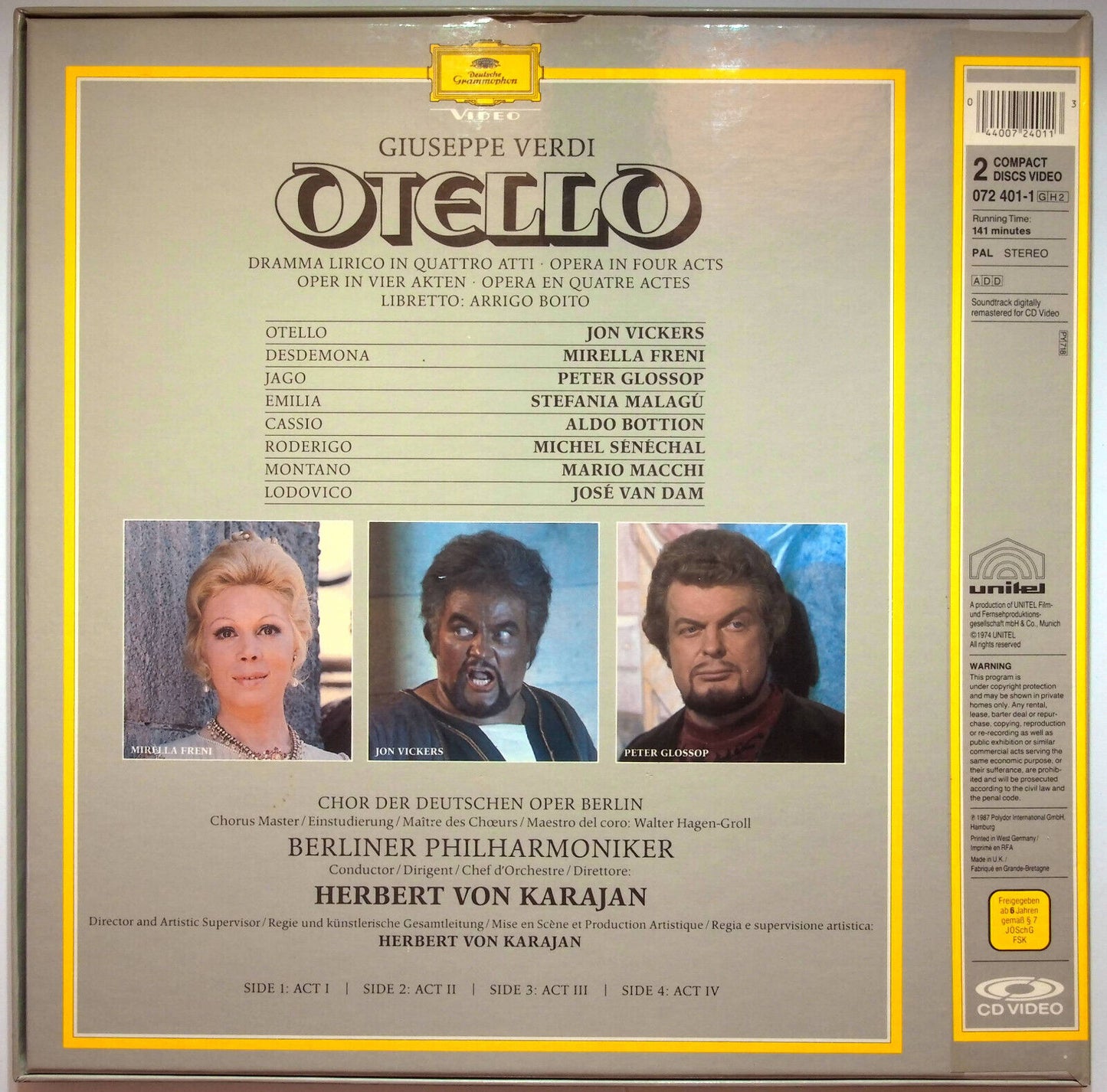 EBOND Giuseppe Verdi Otello  Dramma Lirico In 4 Atti - Laser Disc CD Video Pal