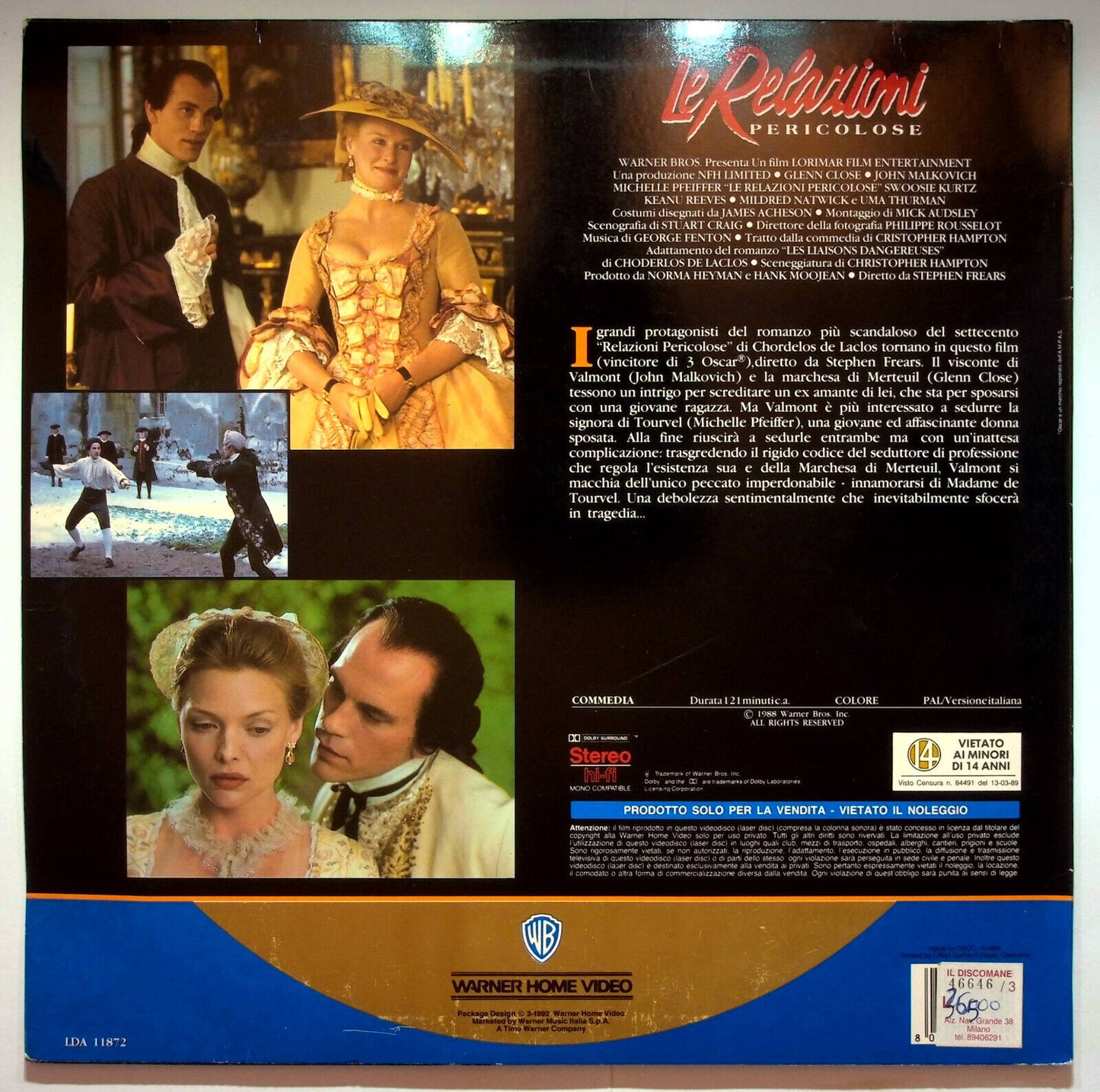 EBOND Le Relazioni Pericolose - Laser Disc Pal