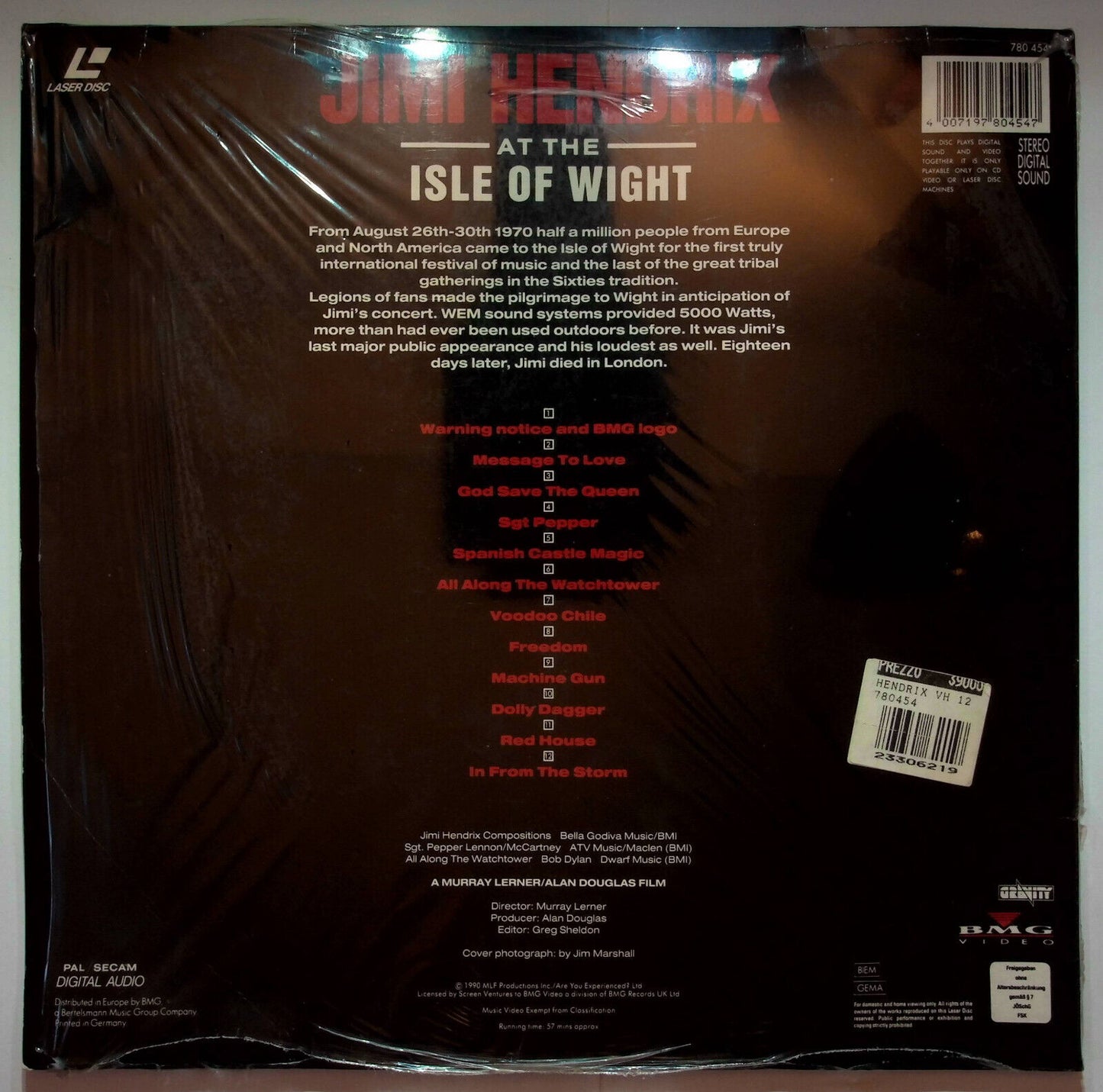 EBOND Jimi Hendrix - At The Isle Of Wight - Laser Disc Pal