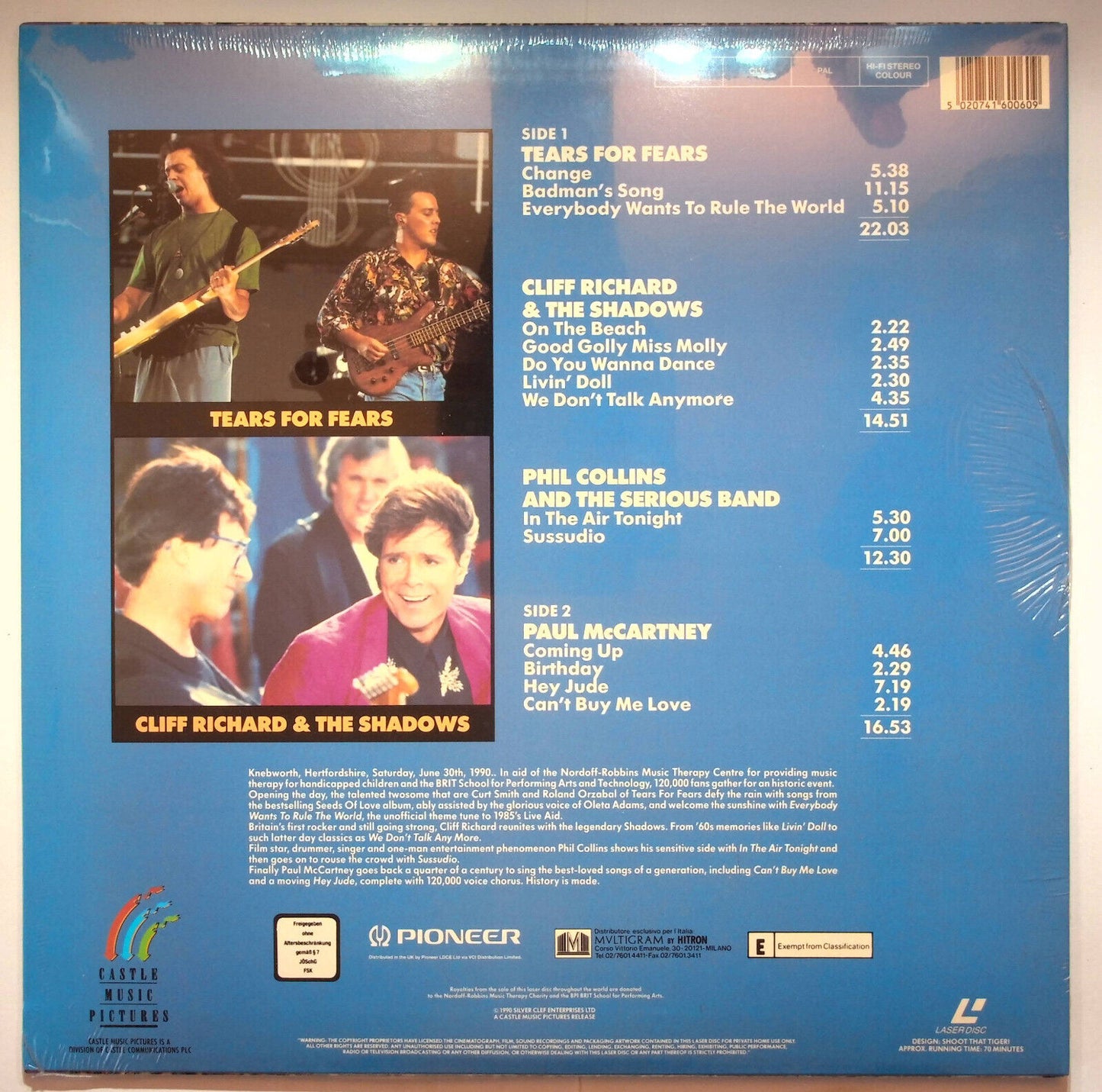 EBOND Live At Knebworth - Phil Collins Paul Mccartney - Laser Disc Pal