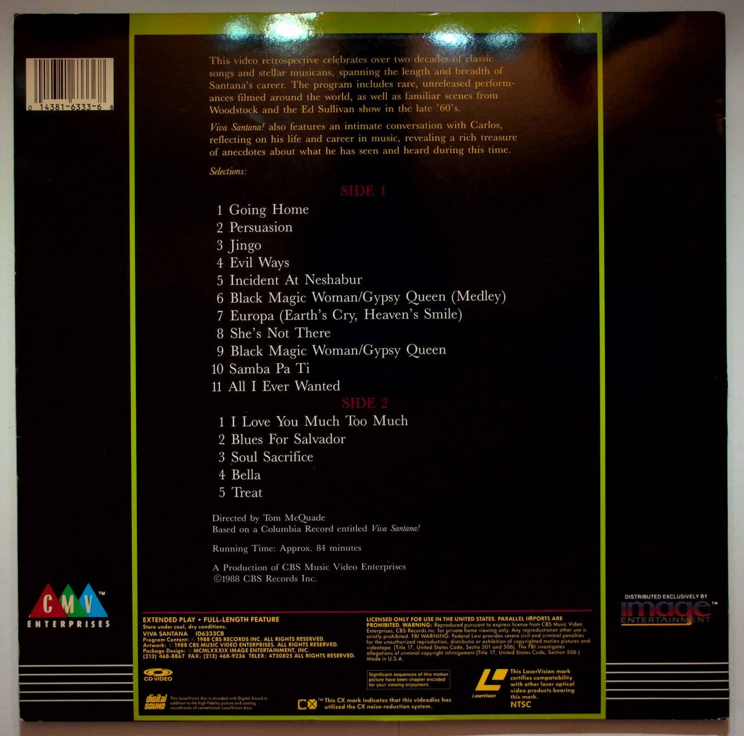 EBOND Viva Santana! - Laser Disc Ntsc