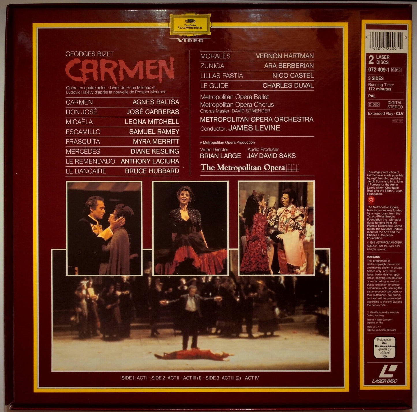 EBOND Georges Bizet Carmen - Laser Disc CD Video Pal
