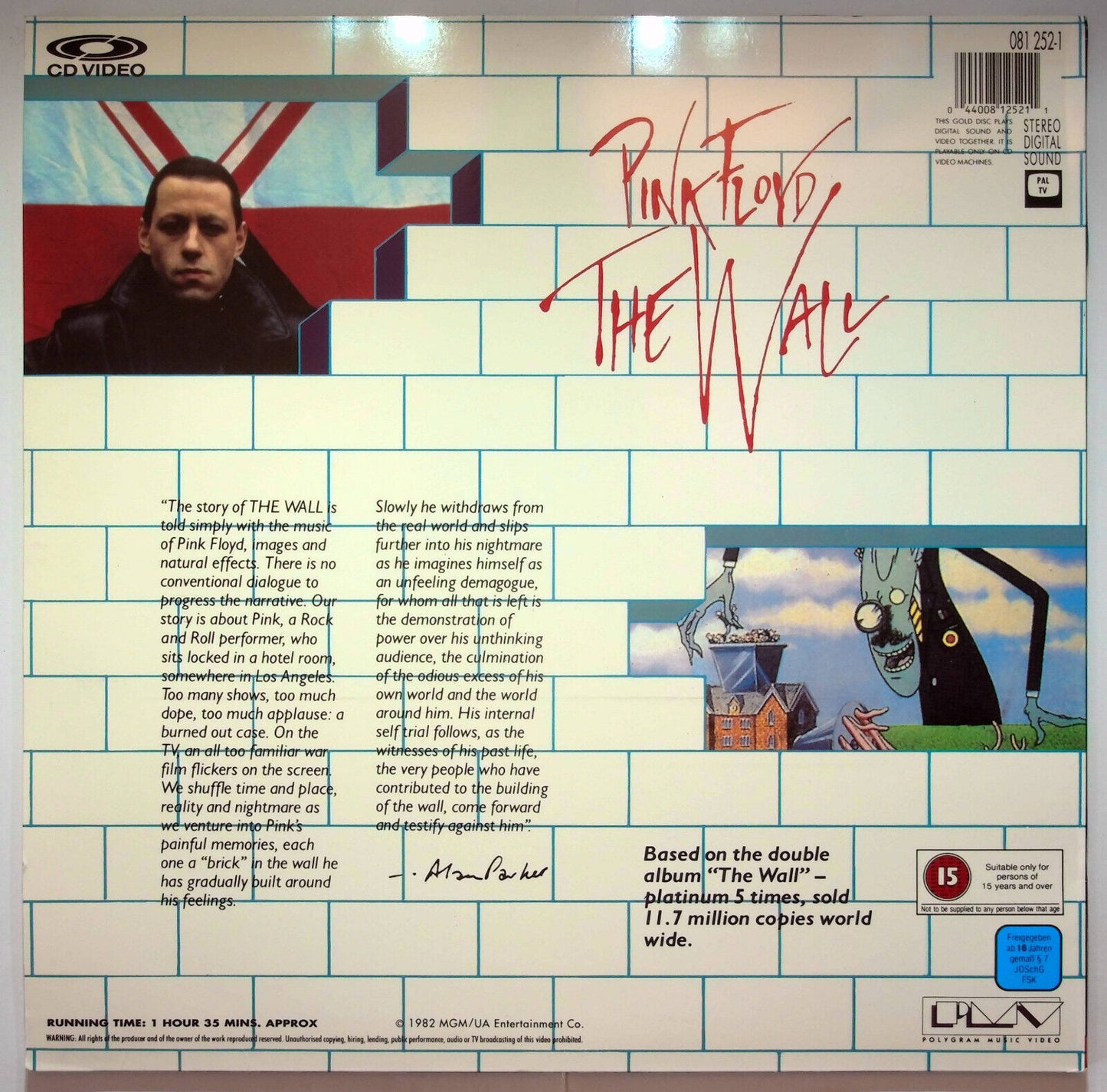 EBOND Pink Floyd The Wall - Laser Disc CD Video Pal