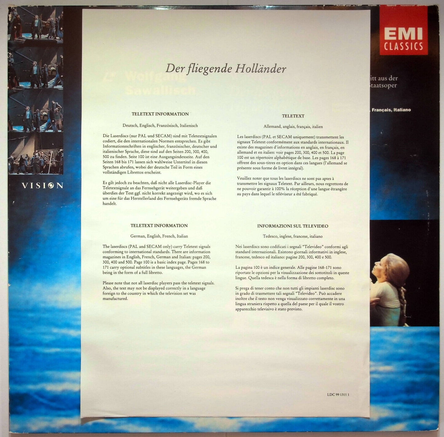 EBOND Wolfgang Sawallisch - Wagner Der Fliegende Hollander - Laser Disc Pal