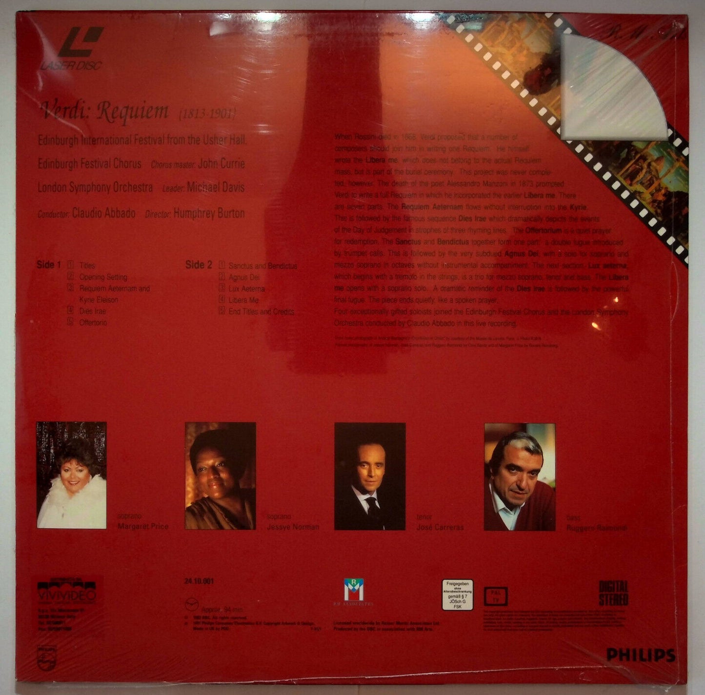 EBOND Verdi Requiem (1813 - 1901) - Laser Disc Pal