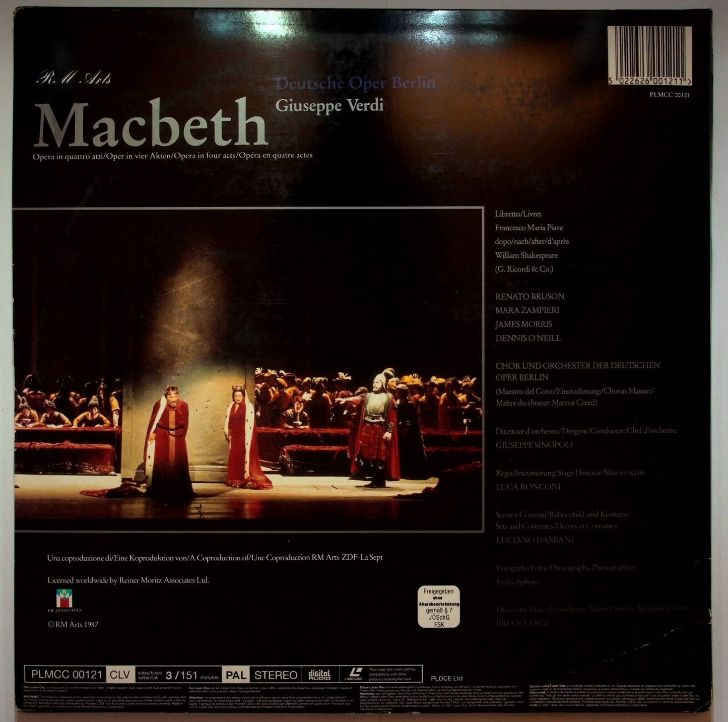 EBOND Giuseppe Verdi Macbeth - Deutsche Oper Berlin - Laser Disc Pal