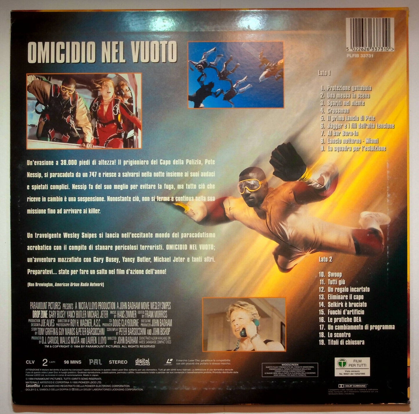 EBOND Omicidio Nel Vuoto - Laser Disc Pal
