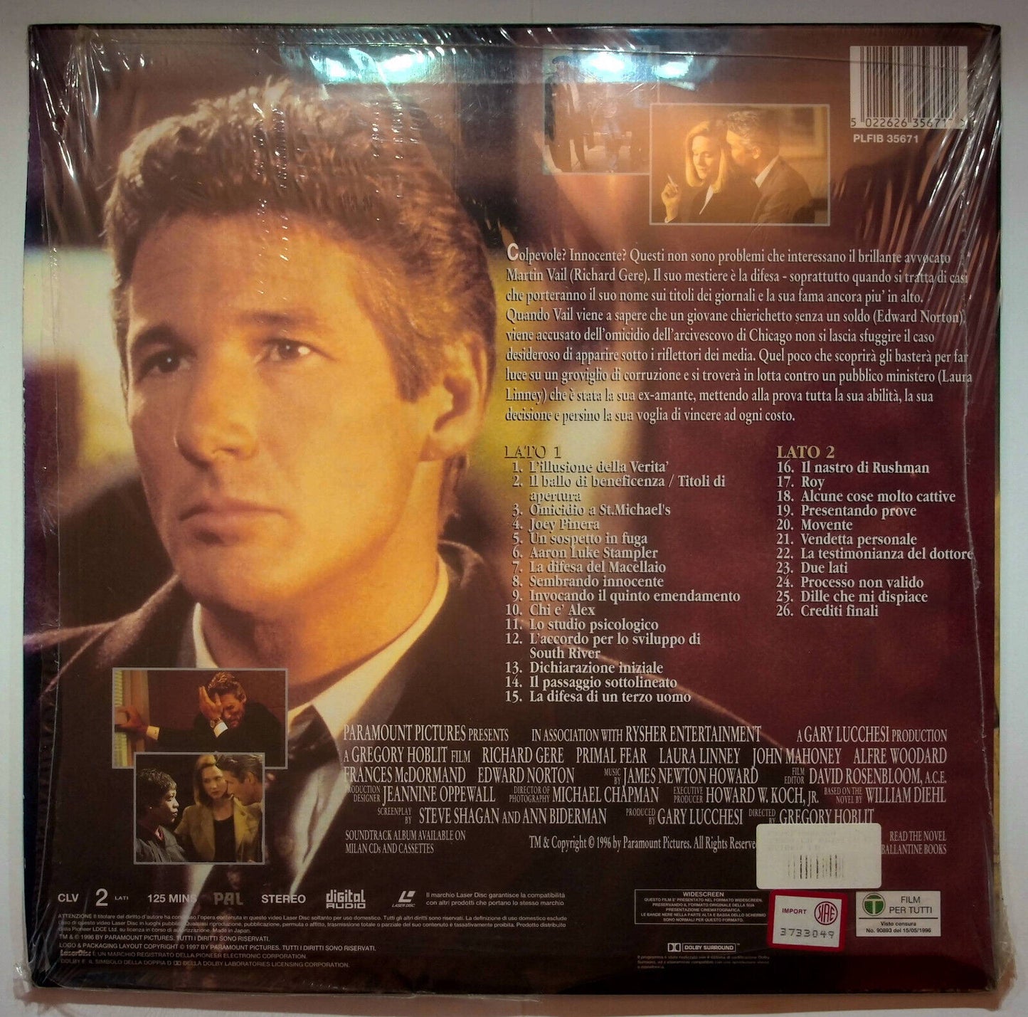 EBOND Schegge Di Paura - Laser Disc Pal