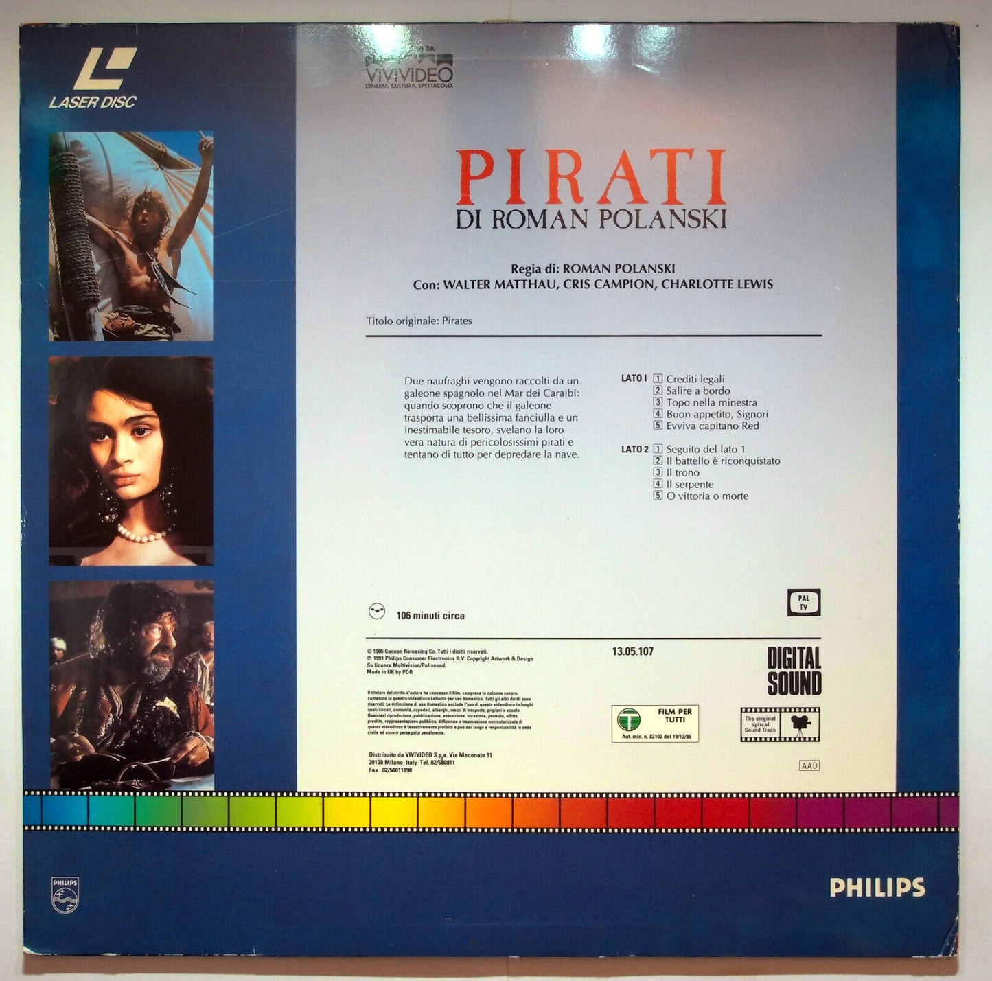 EBOND Pirati - Di Roman Polanski - Laser Disc Pal