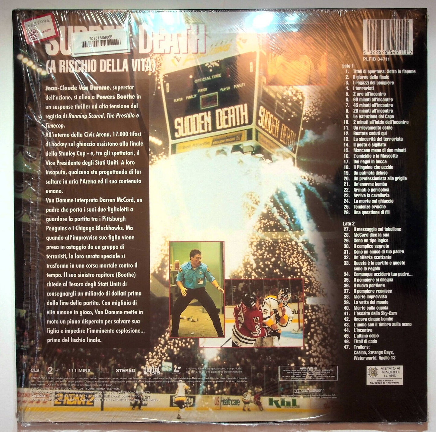 EBOND Sudden Death (a Rischio Della Vita) - Laser Disc Pal