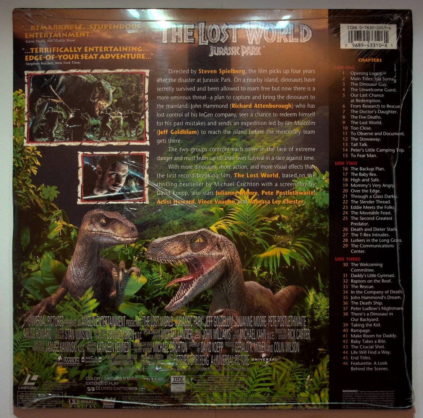 EBOND The Lost World - Jurassic Park - Laser Disc Ntsc