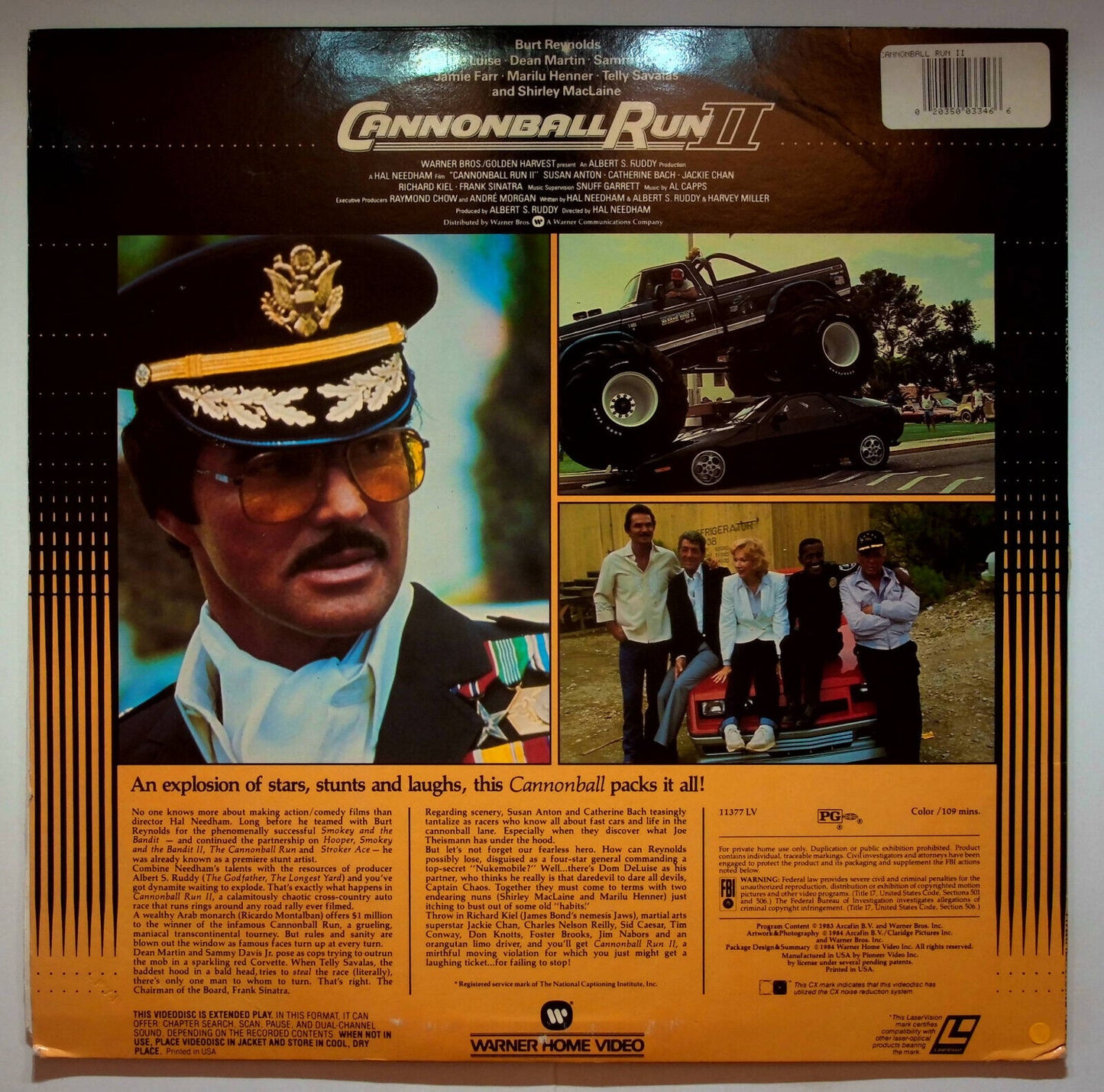 EBOND Cannonball Run Ii - Laser Disc Ntsc