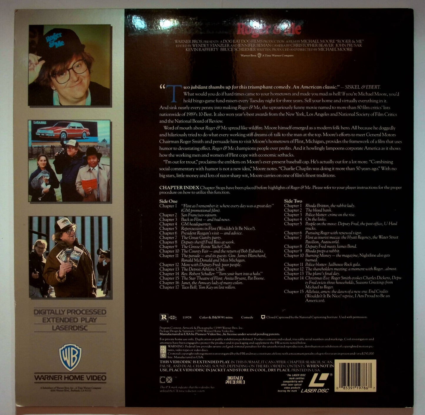 EBOND Roger And Me - Laser Disc Ntsc