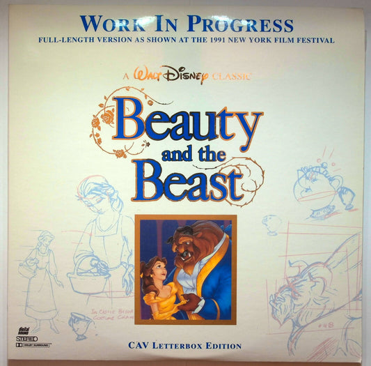 EBOND Beauty And The Beast - Work In Progress - Laser Disc Ntsc