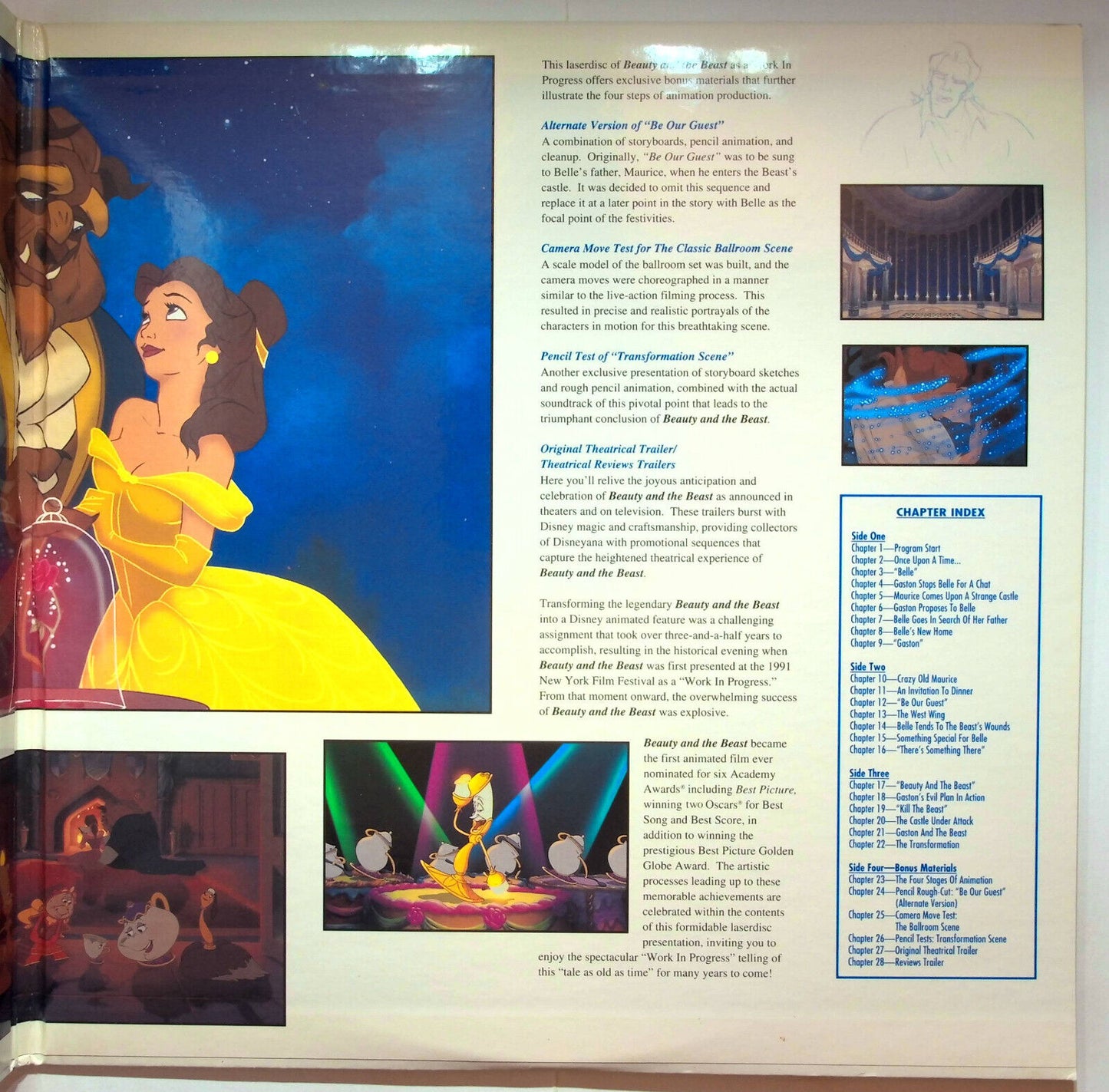 EBOND Beauty And The Beast - Work In Progress - Laser Disc Ntsc