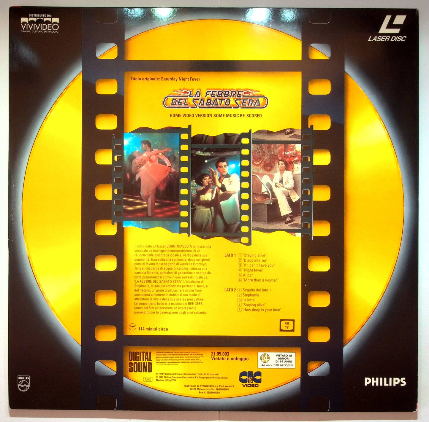 EBOND La Febbre Del Sabato Sera - Laser Disc Pal