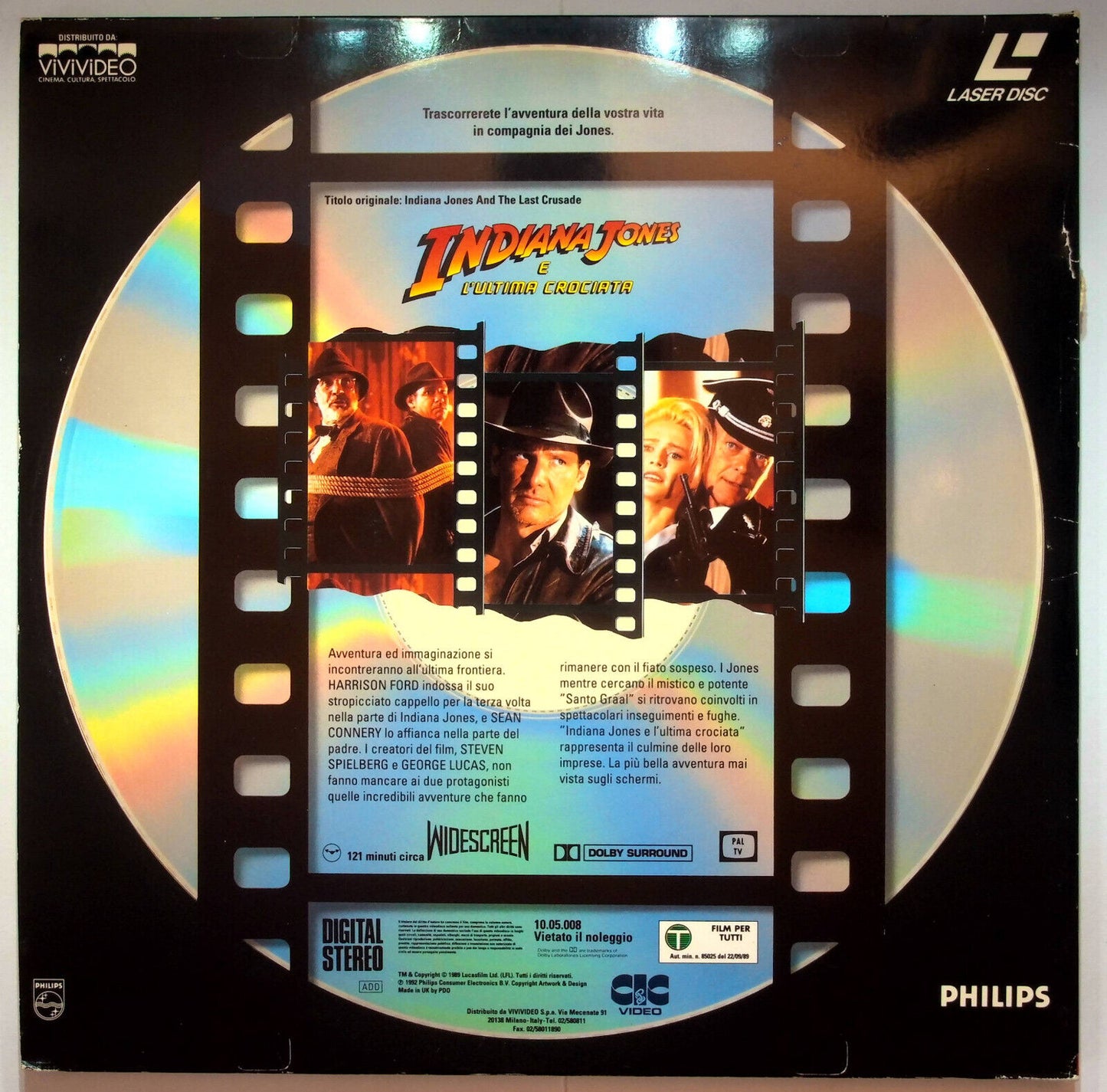 EBOND Indiana Jones E L'ultima Crociata - Laser Disc Pal