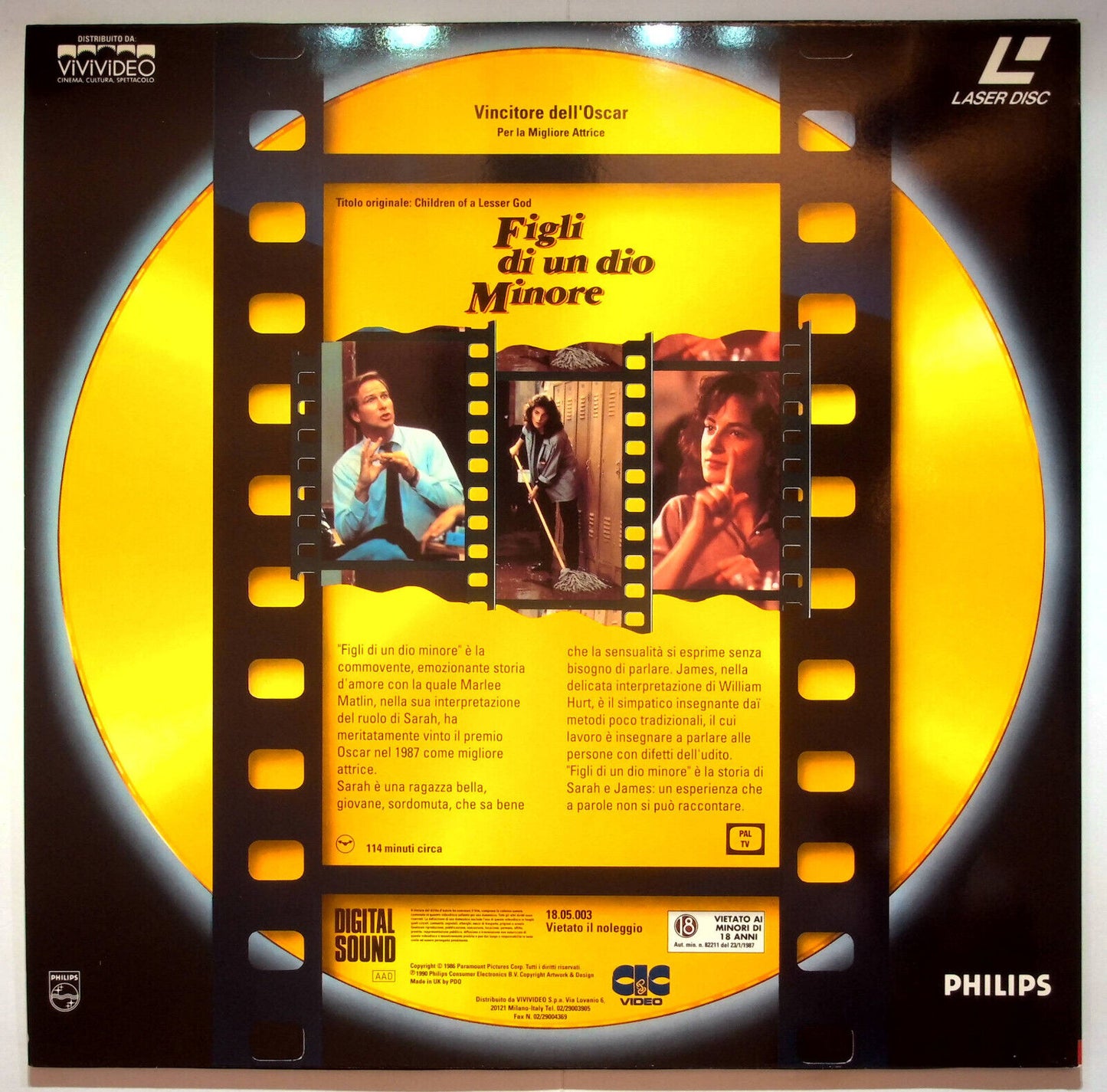 EBOND Figli Di Un Dio Minore - Laser Disc Pal