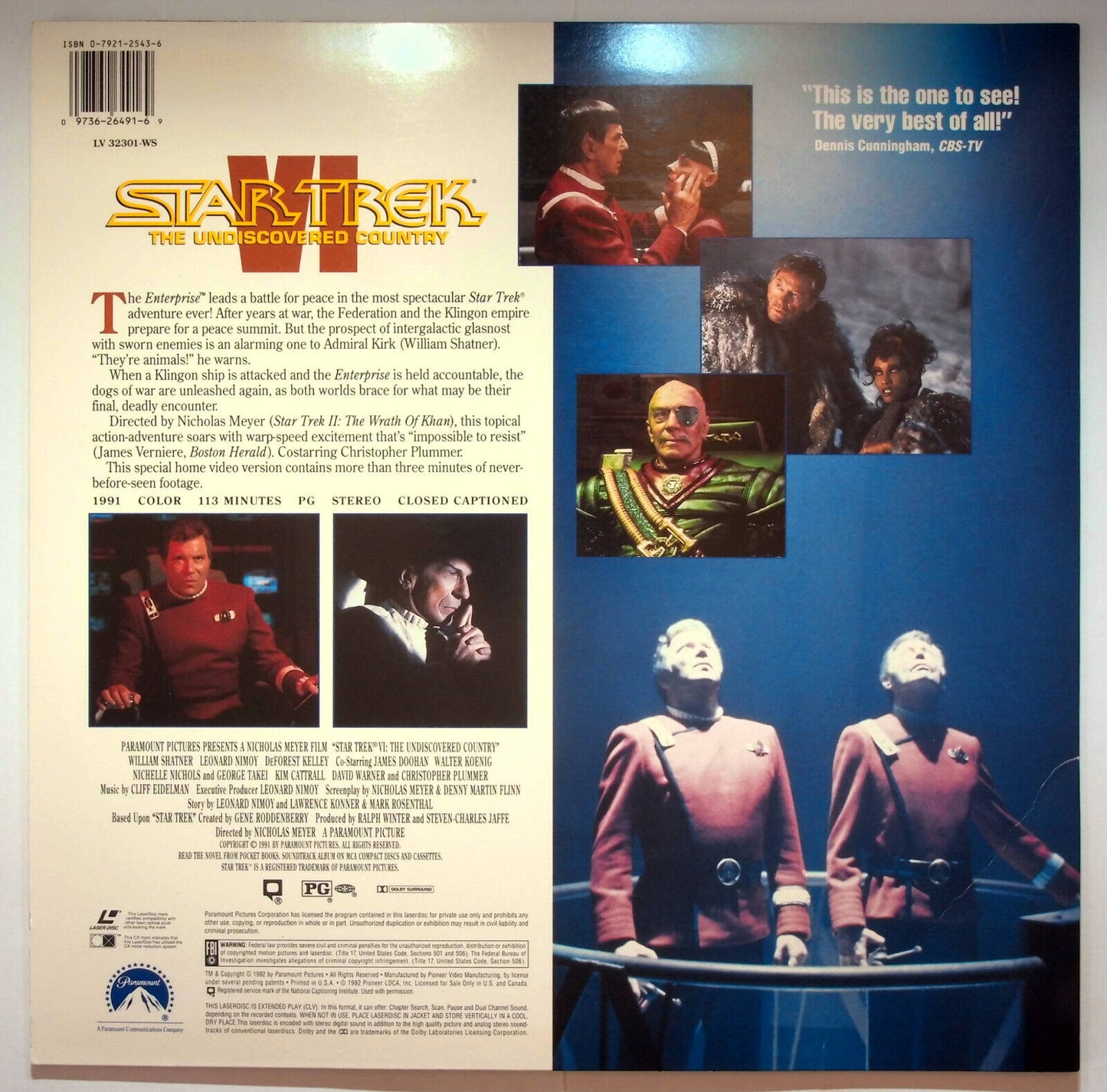 EBOND Star Trek Vi The Undiscovered Country - Laser Disc Ntsc