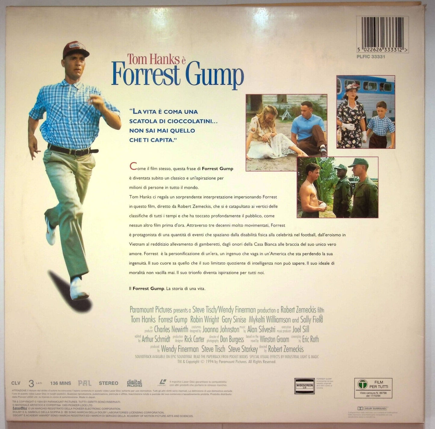 EBOND Tom Hanks e Forrest Gump - Laser Disc Pal