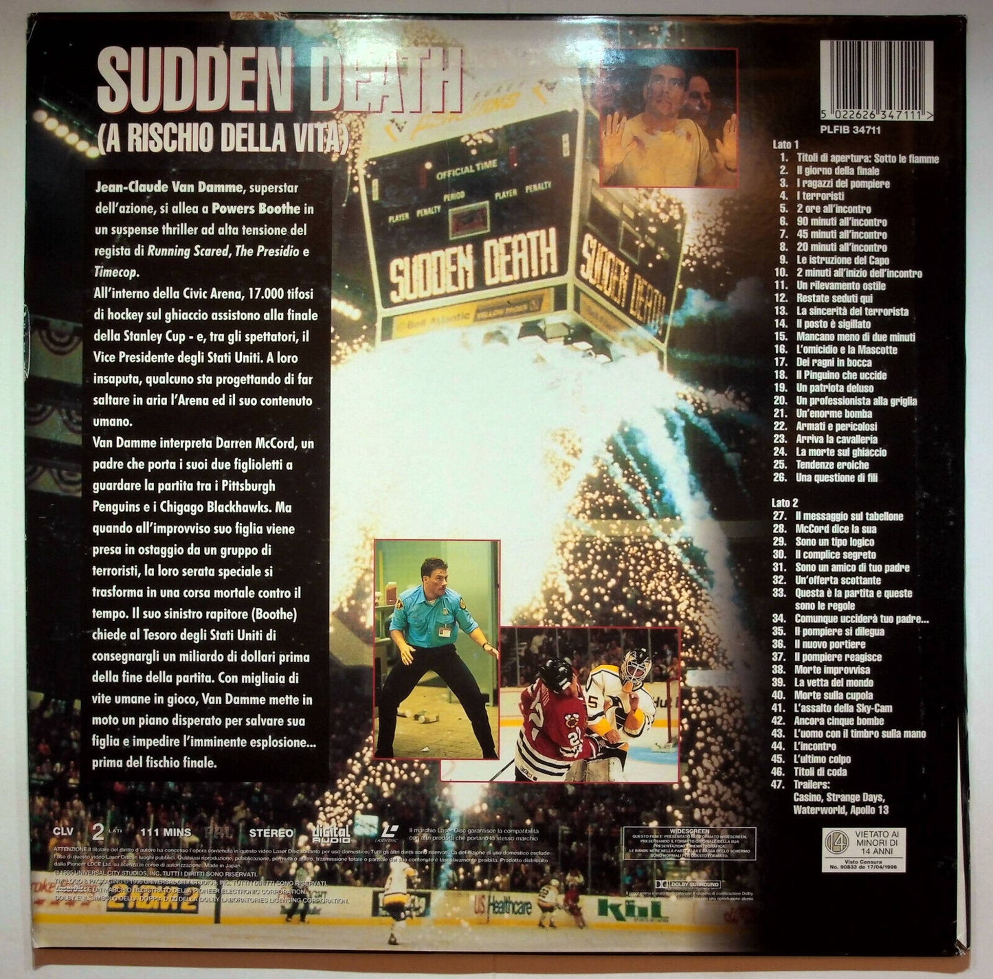 EBOND Sudden Death (a Rischio Della Vita) - Laser Disc Pal