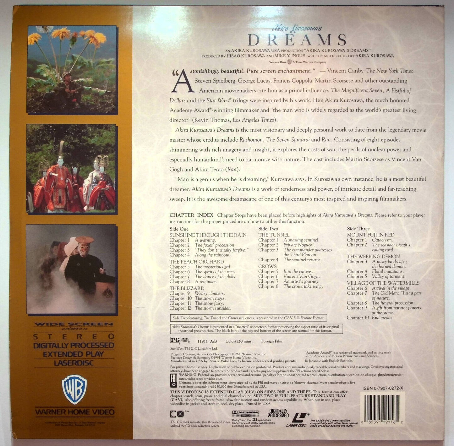 EBOND Akira Kurosawa's Dreams - Laser Disc Ntsc