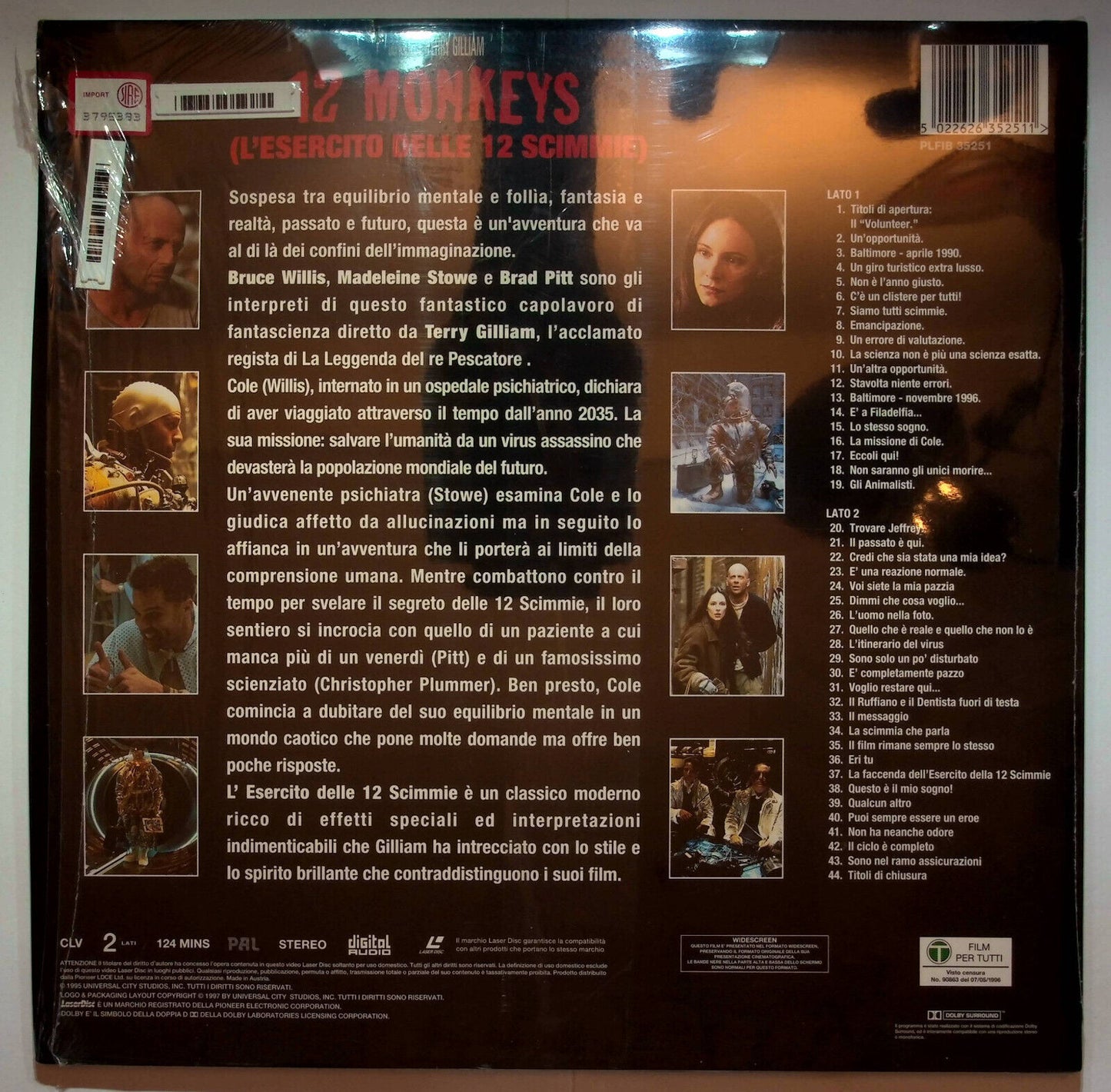 EBOND L'esercito Delle 12 Scimmie - Laser Disc Pal