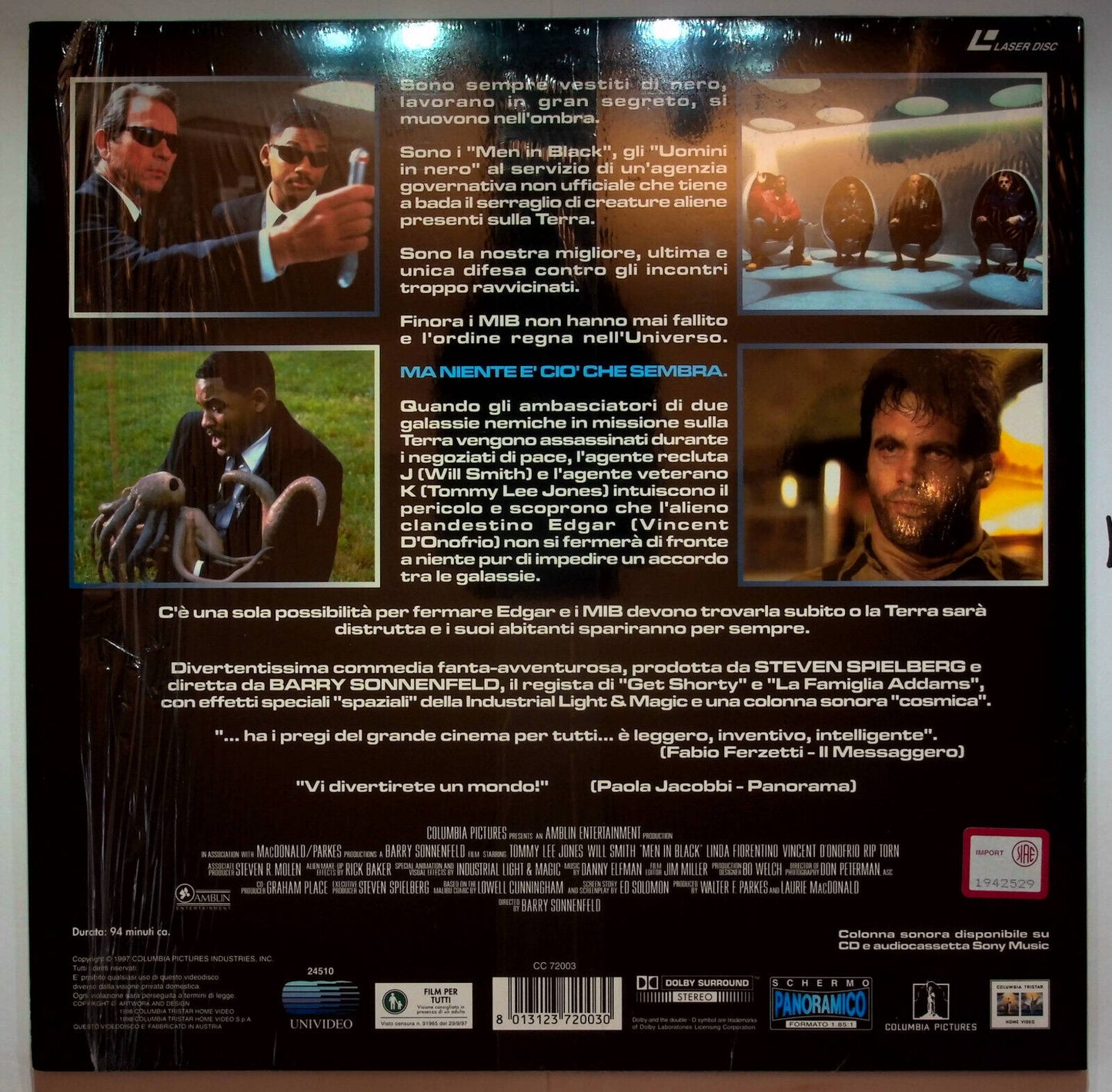 EBOND Men In Black - Laser Disc Pal