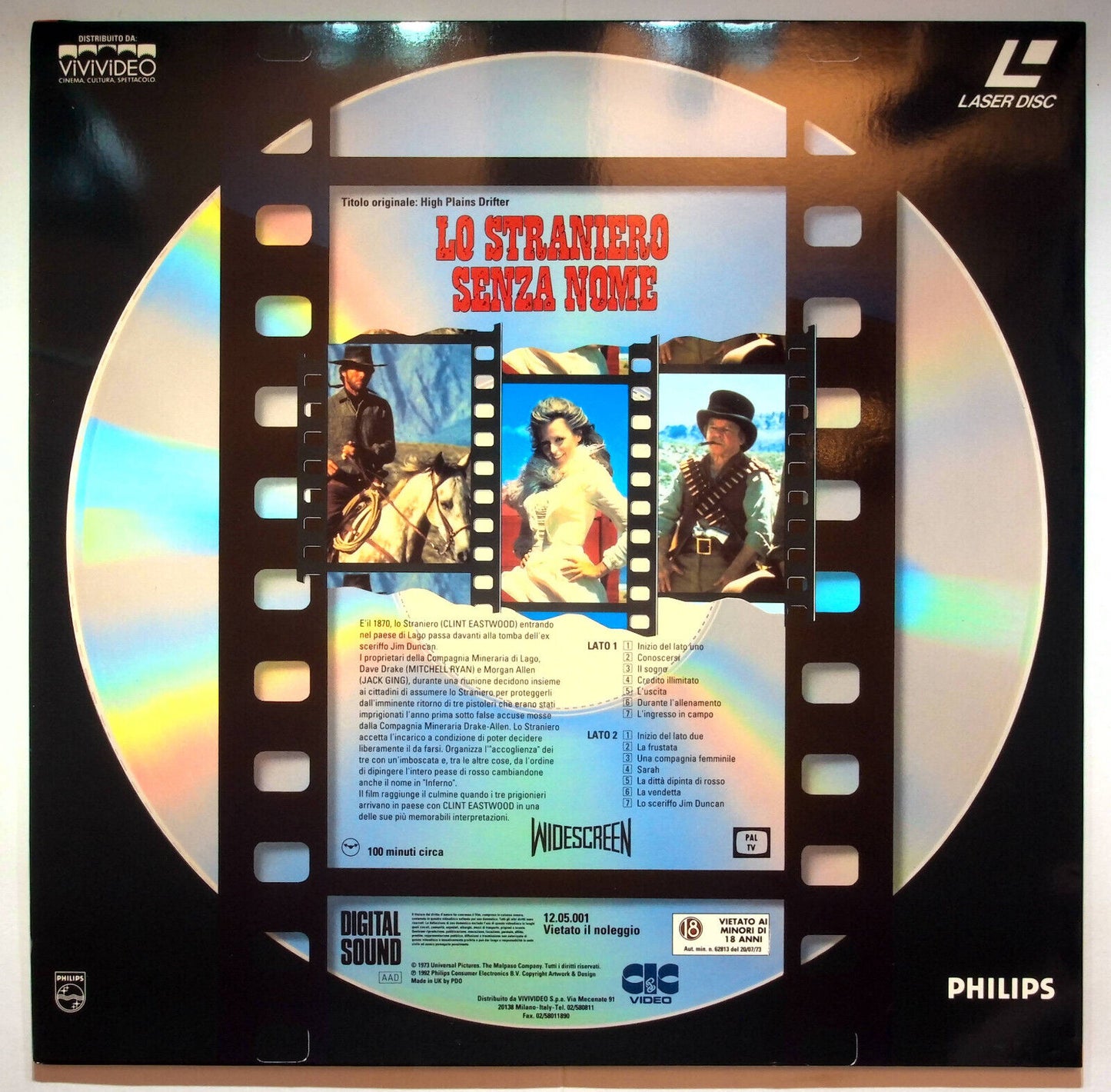 EBOND Lo Straniero Senza Nome - Laser Disc Pal