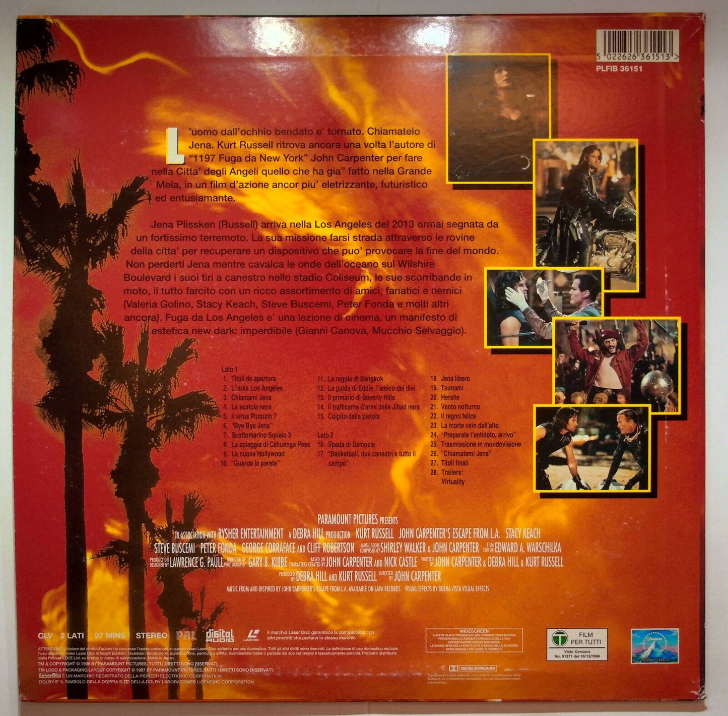 EBOND Fuga Da Los Angeles - Laser Disc Pal