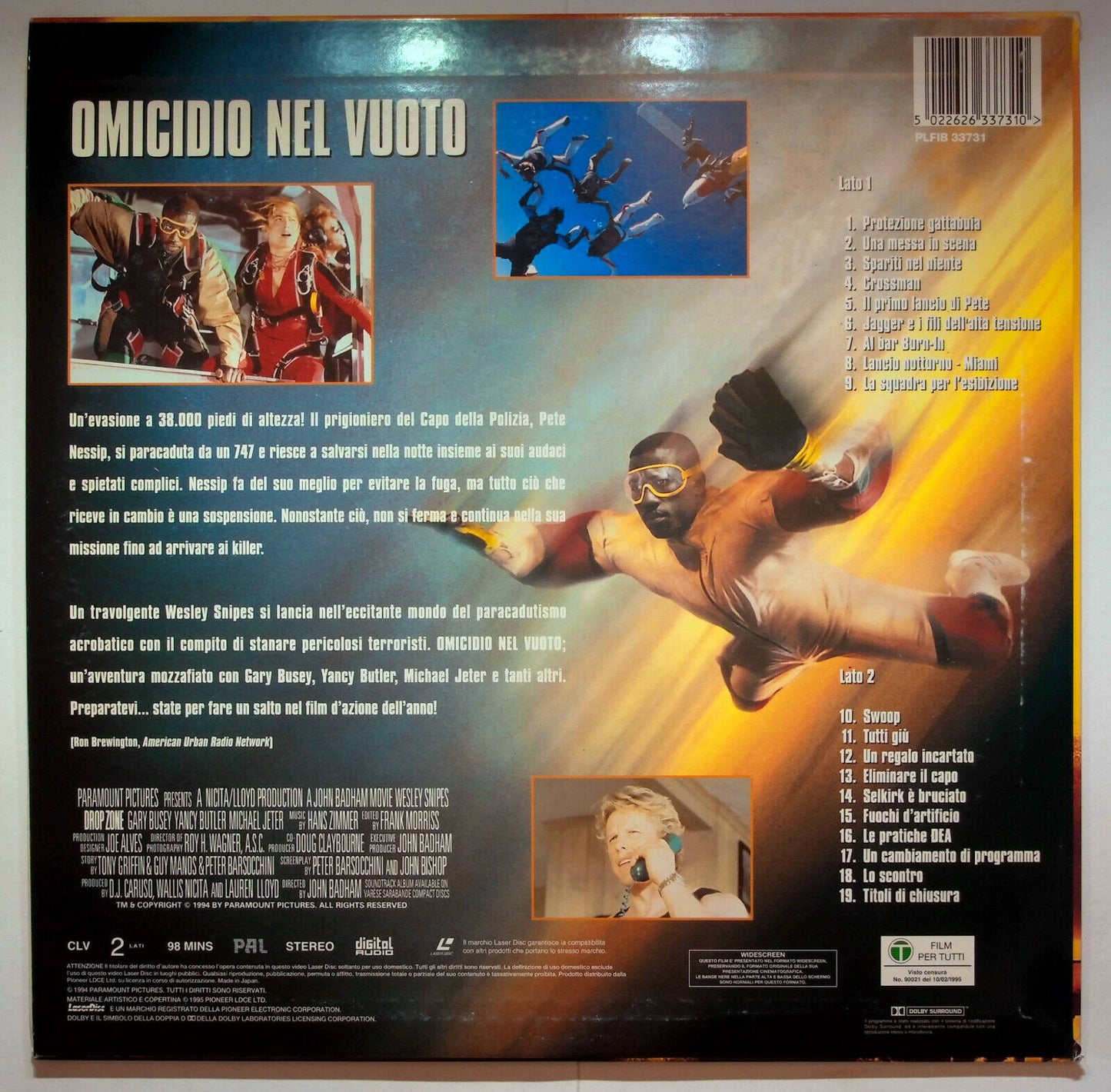 EBOND Omicidio Nel Vuoto - Laser Disc Pal